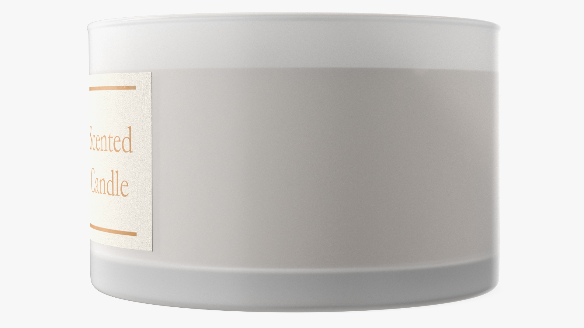 3D Scented Candle Beige with 3 Wicks model