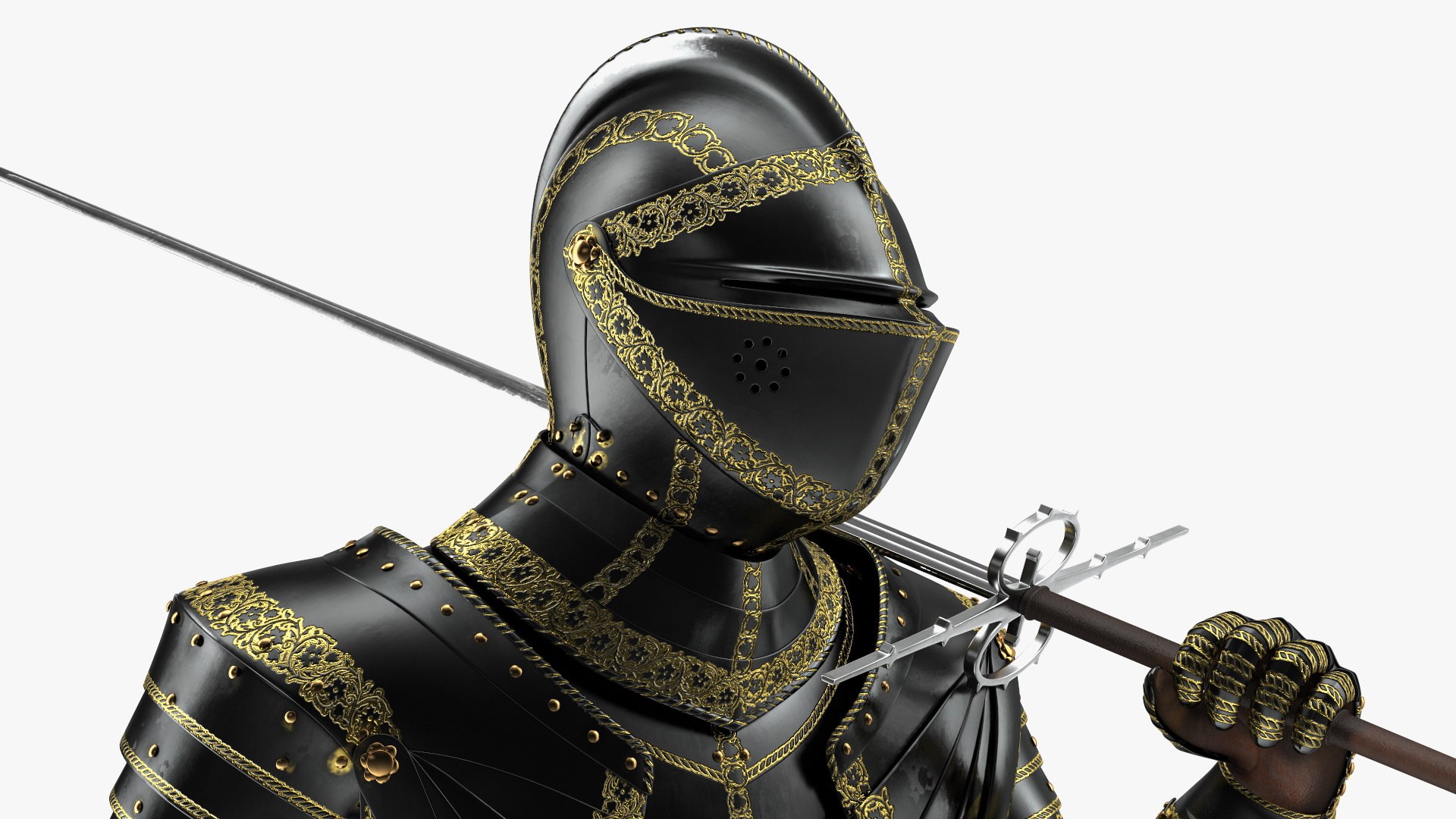 3D Knight with Severed Dragon Head