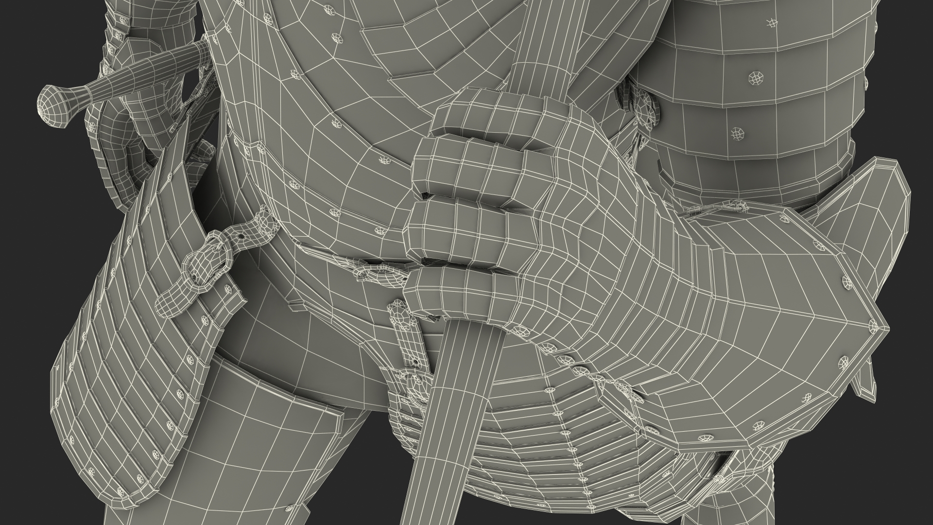 3D Knight with Severed Dragon Head
