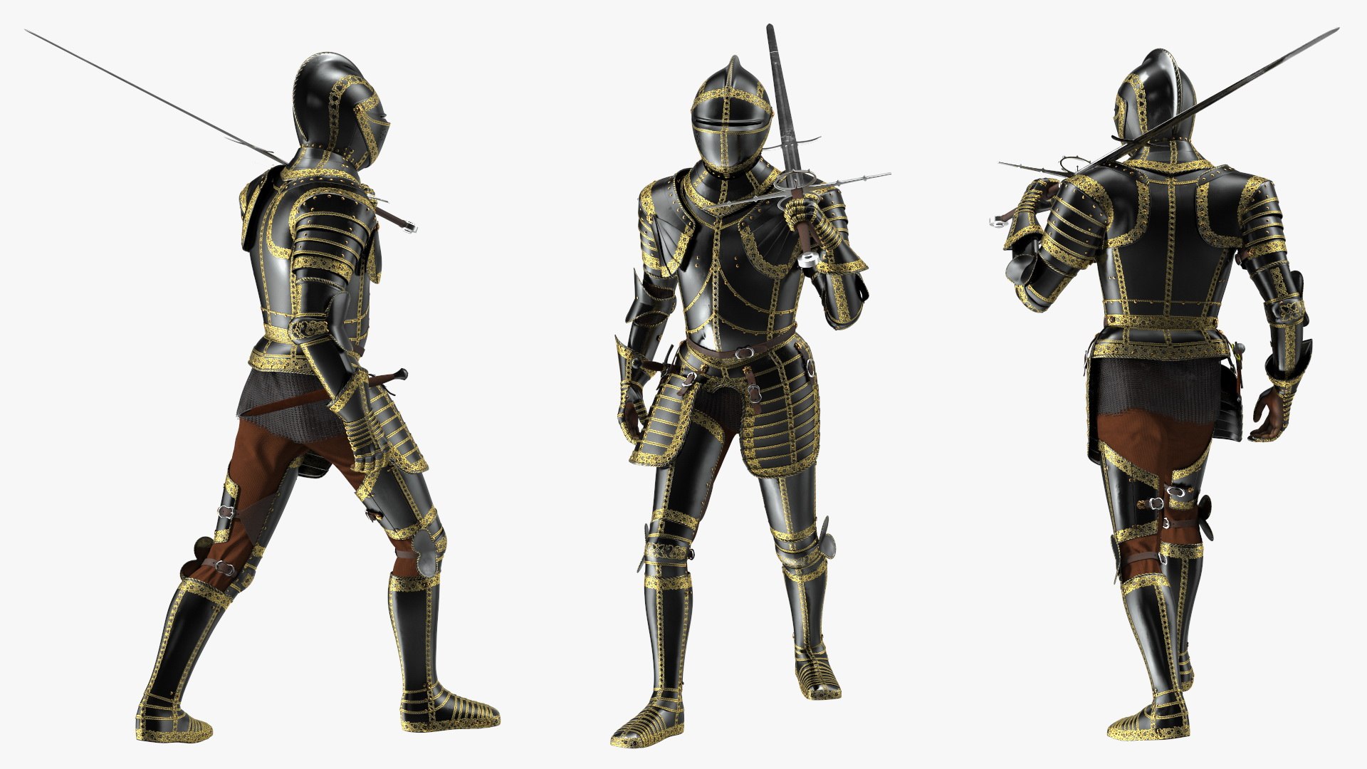 3D Knight with Severed Dragon Head