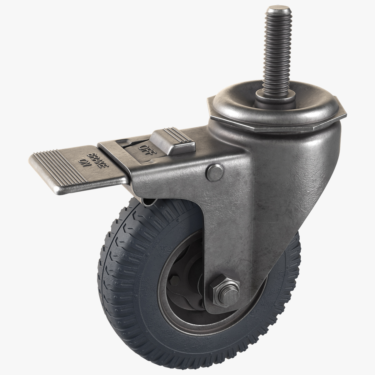 Threaded Stem Caster with Brake Dark Blue - view 9