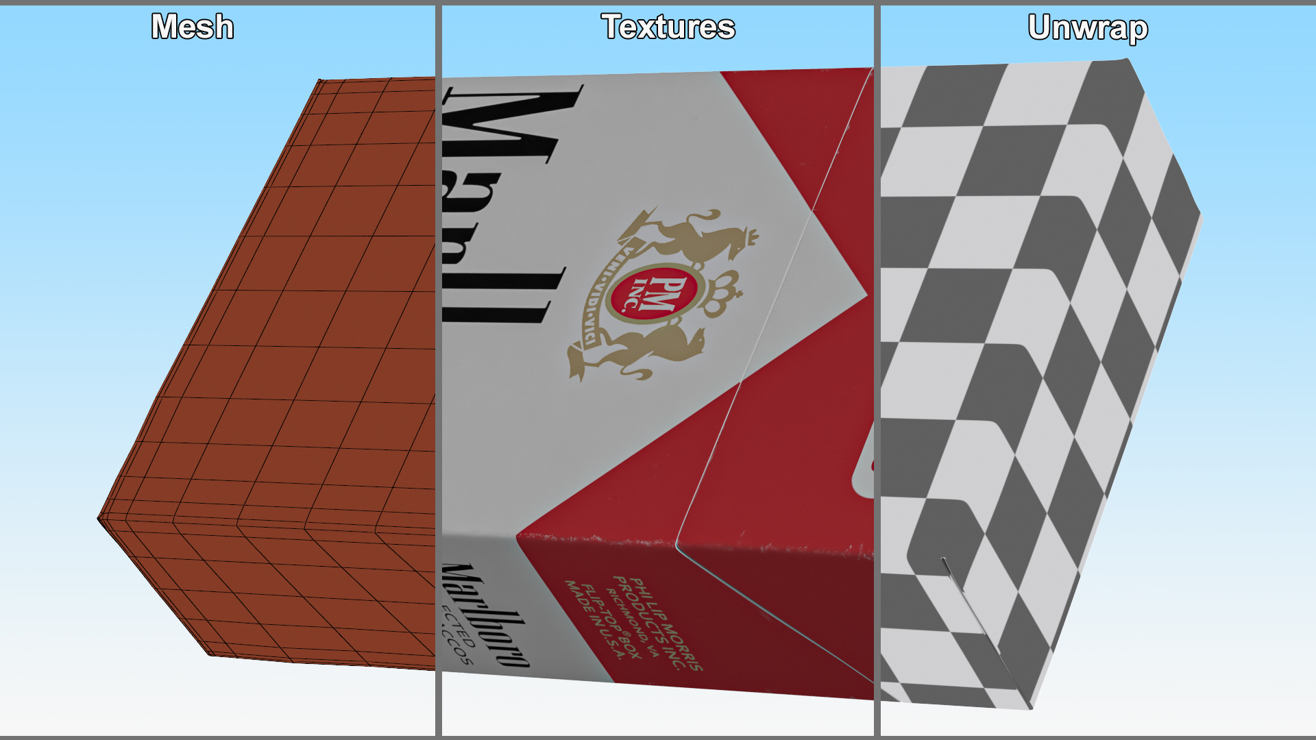 3D Cigarette Pack Marlboro model