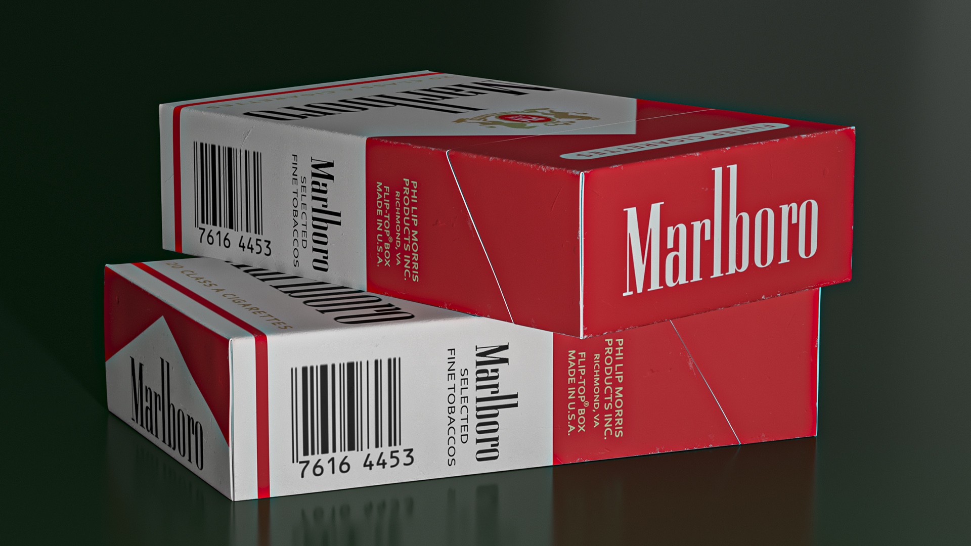 3D Cigarette Pack Marlboro model