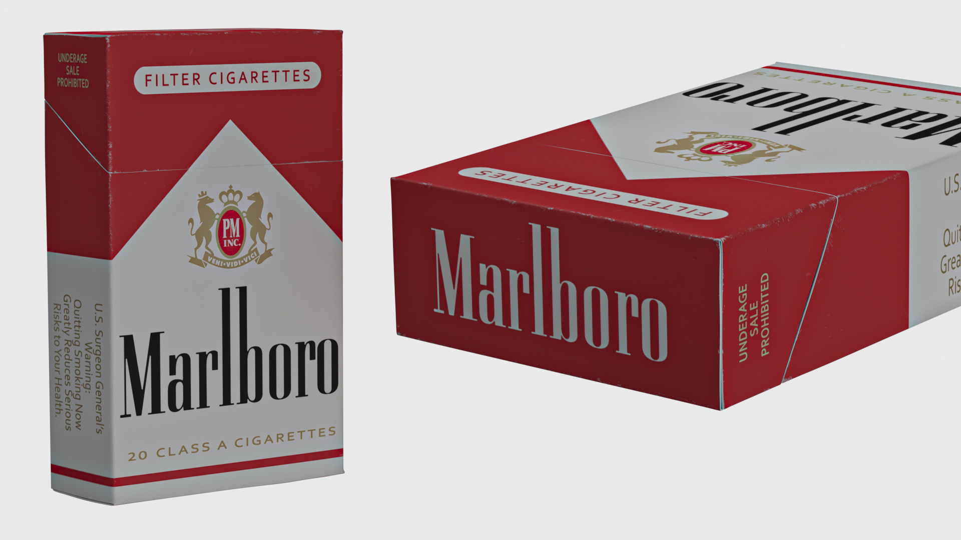3D Cigarette Pack Marlboro model