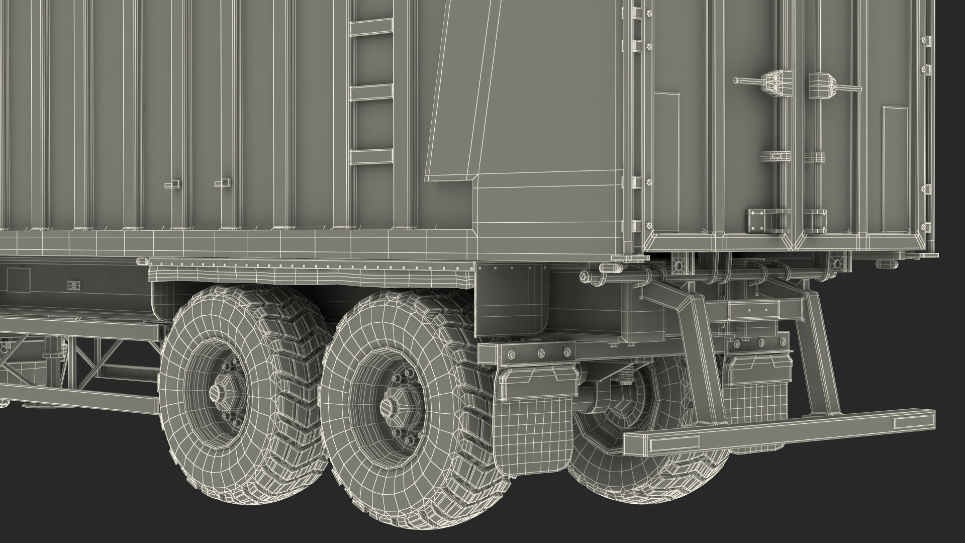 Harvester with Corn Header New with Harvester Trailer Dirty 3D model