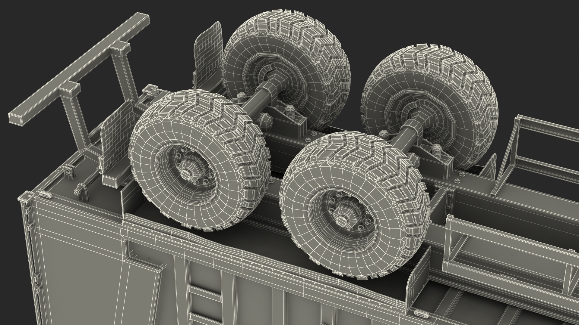 Harvester with Corn Header New with Harvester Trailer Dirty 3D model