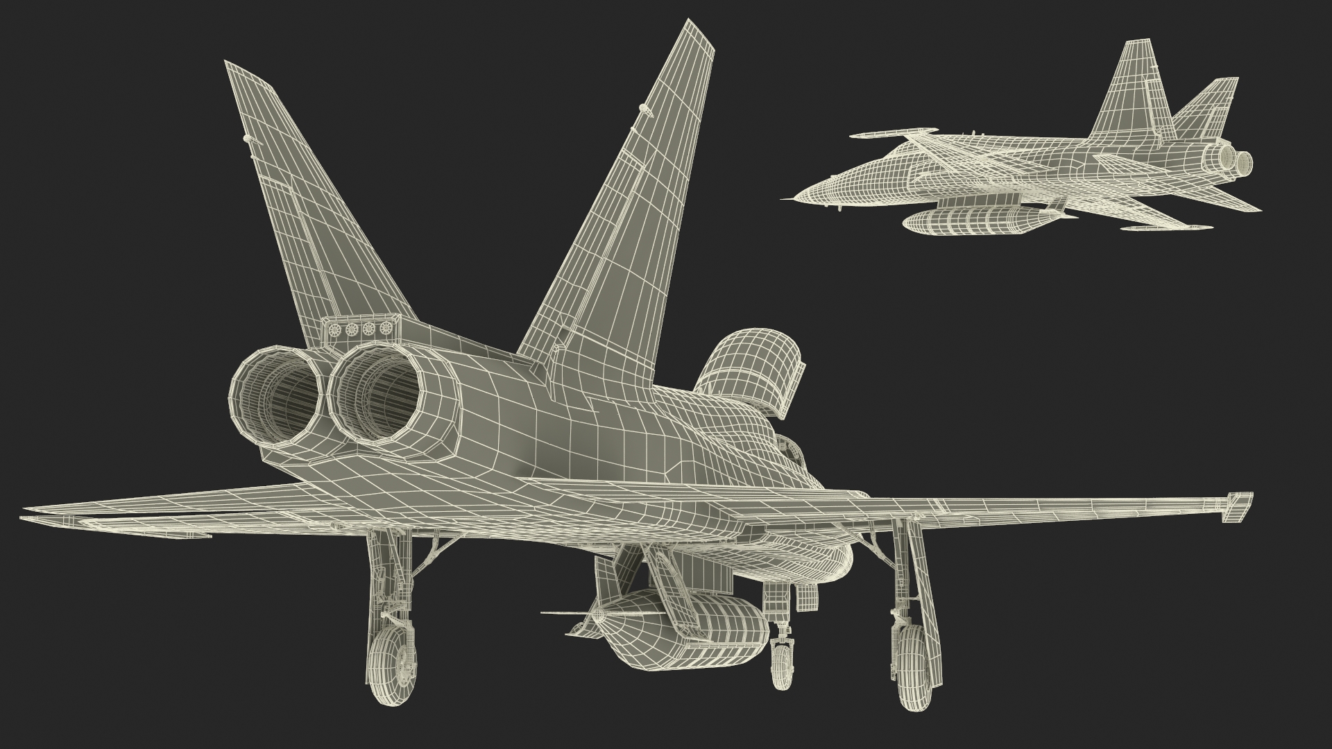HESA Saeqeh Iranian Combat Aircraft Blue Rigged 3D