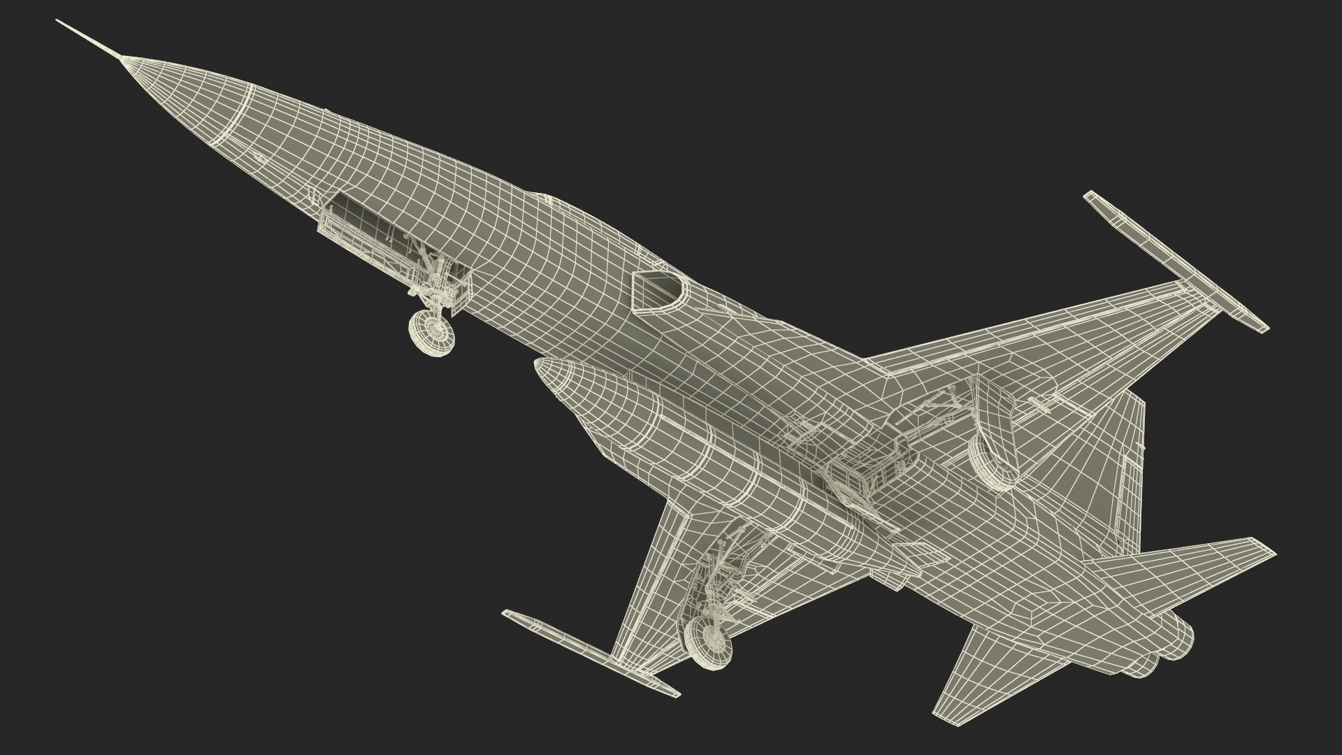 HESA Saeqeh Iranian Combat Aircraft Blue Rigged 3D