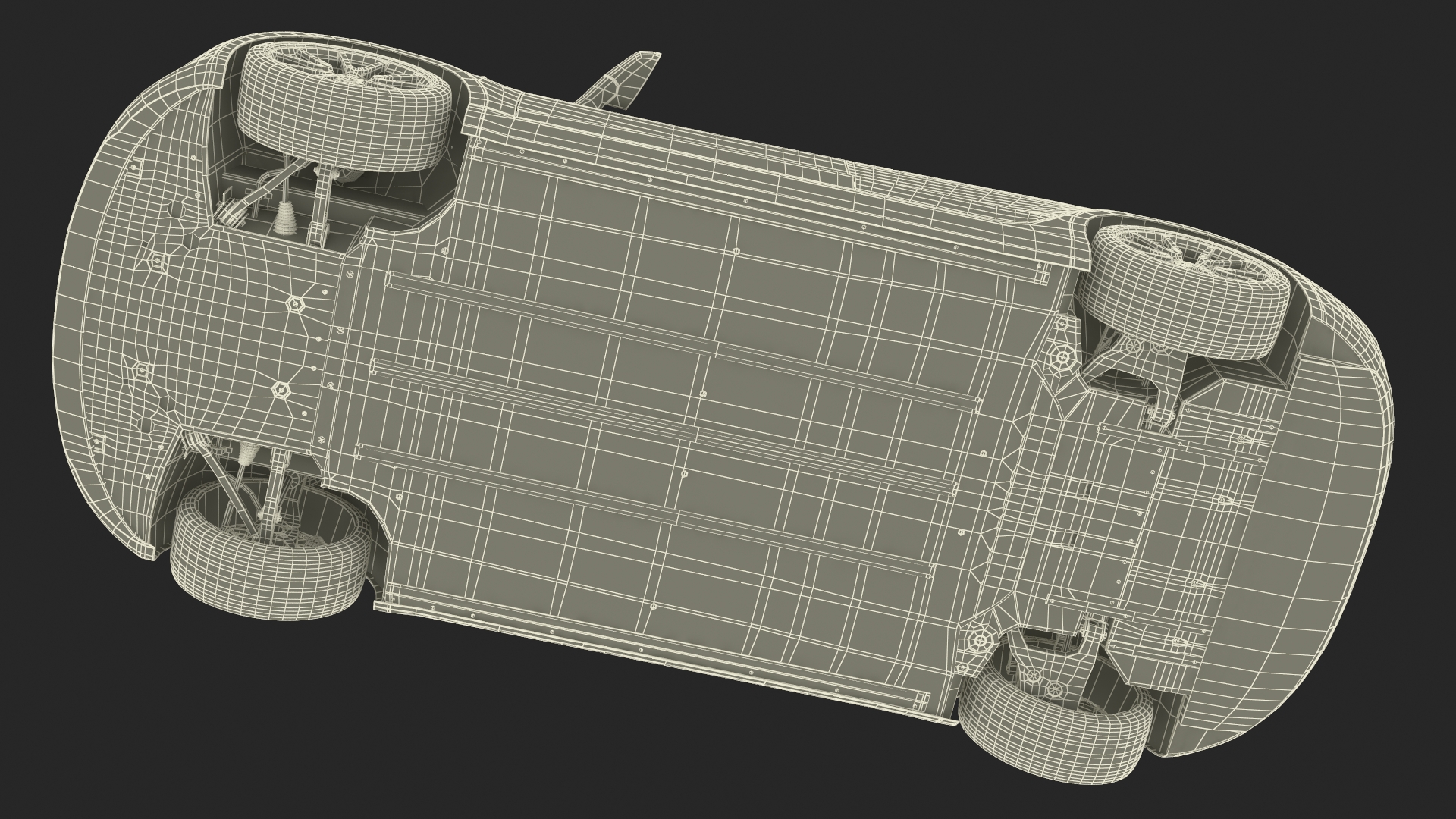 3D Tesla with Thule Car Roofbox on Roof Rack Rigged model