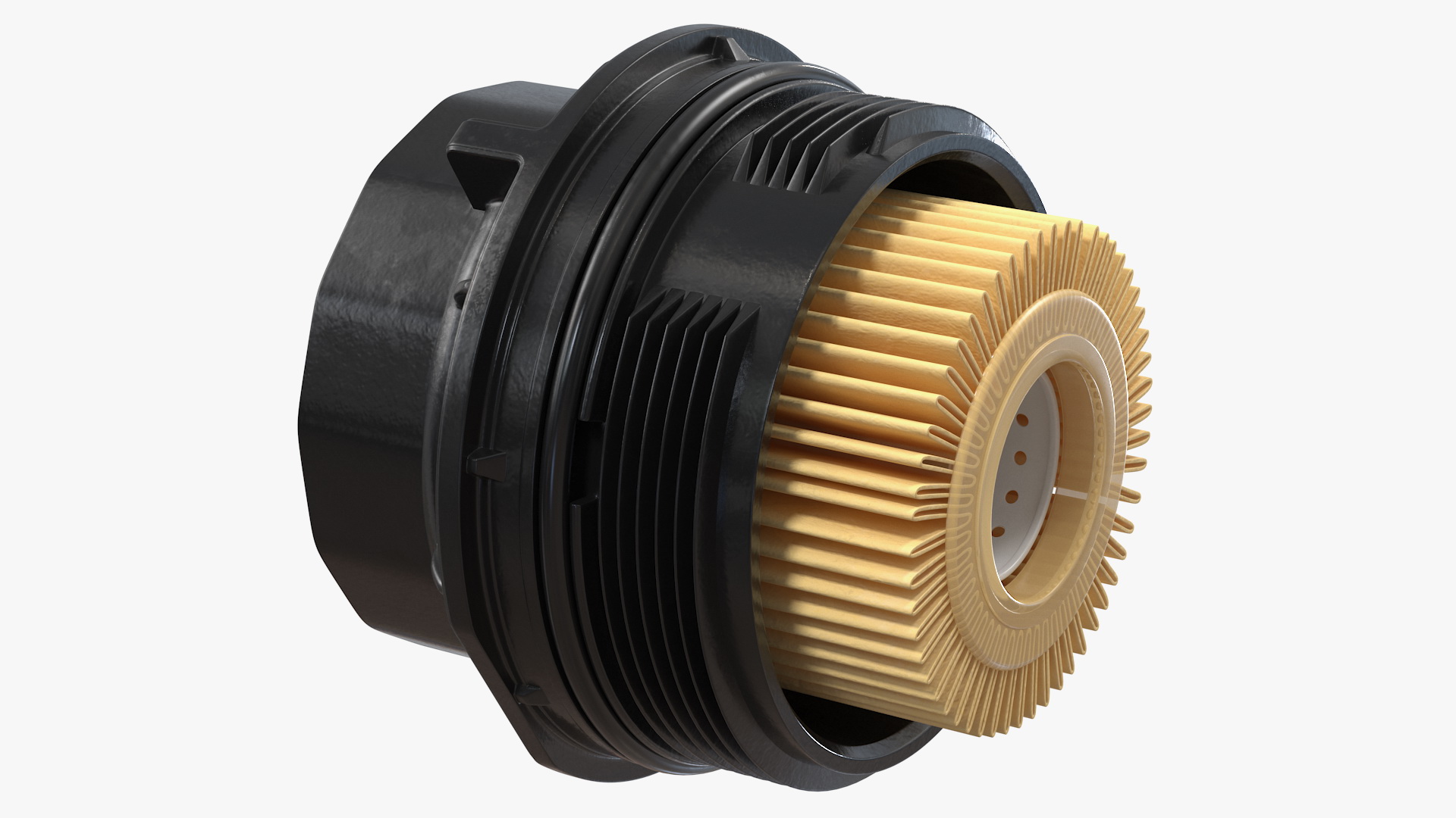 3D Oil Filter Housing with Filtering Element
