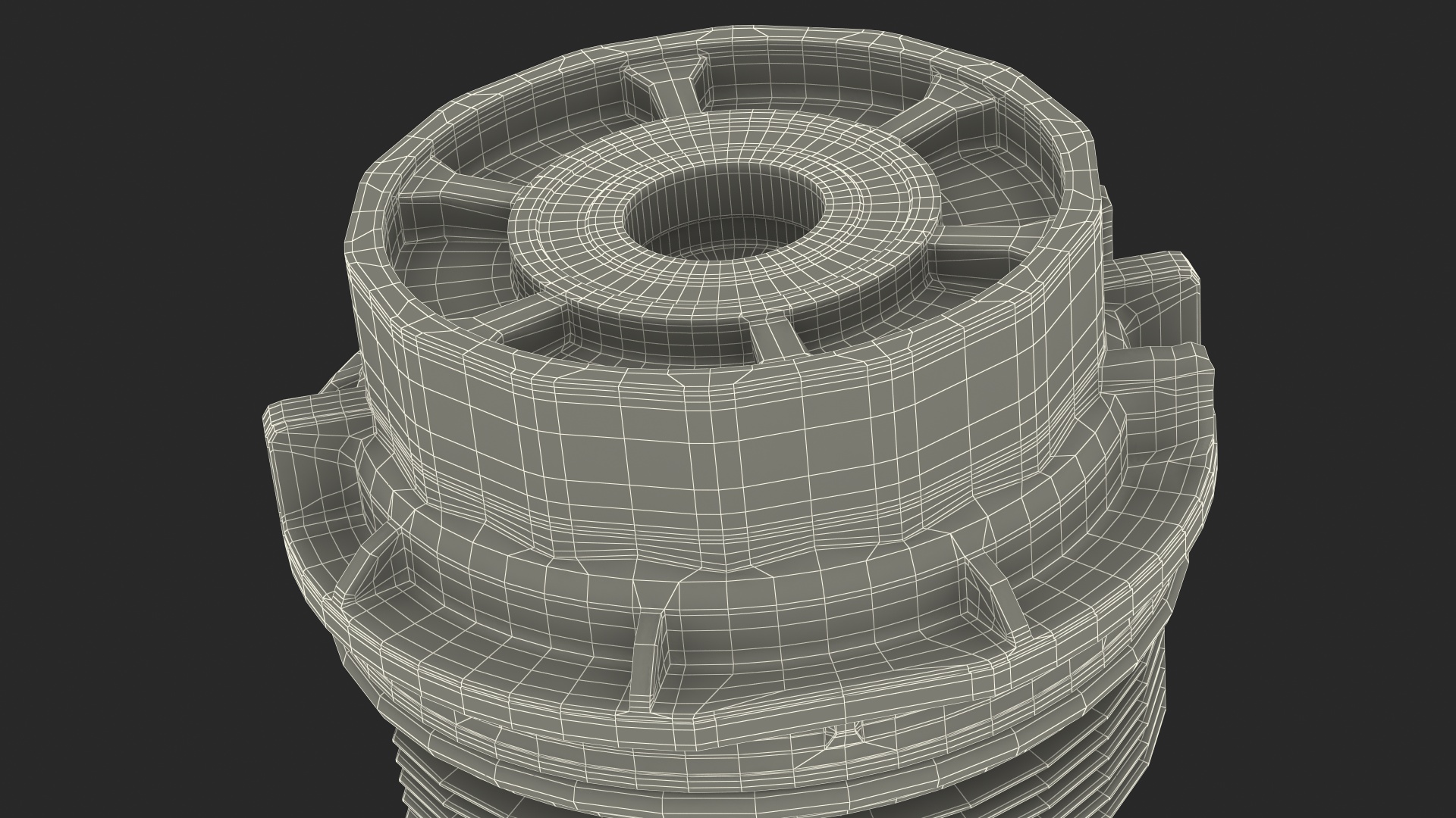 3D Oil Filter Housing with Filtering Element