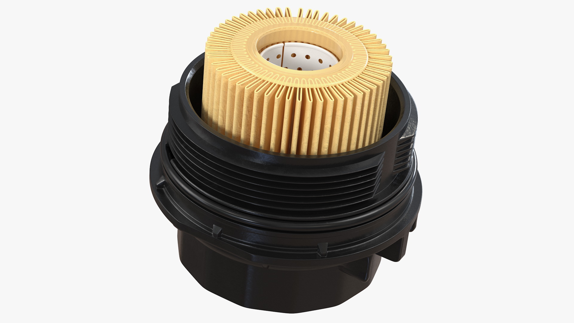 3D Oil Filter Housing with Filtering Element