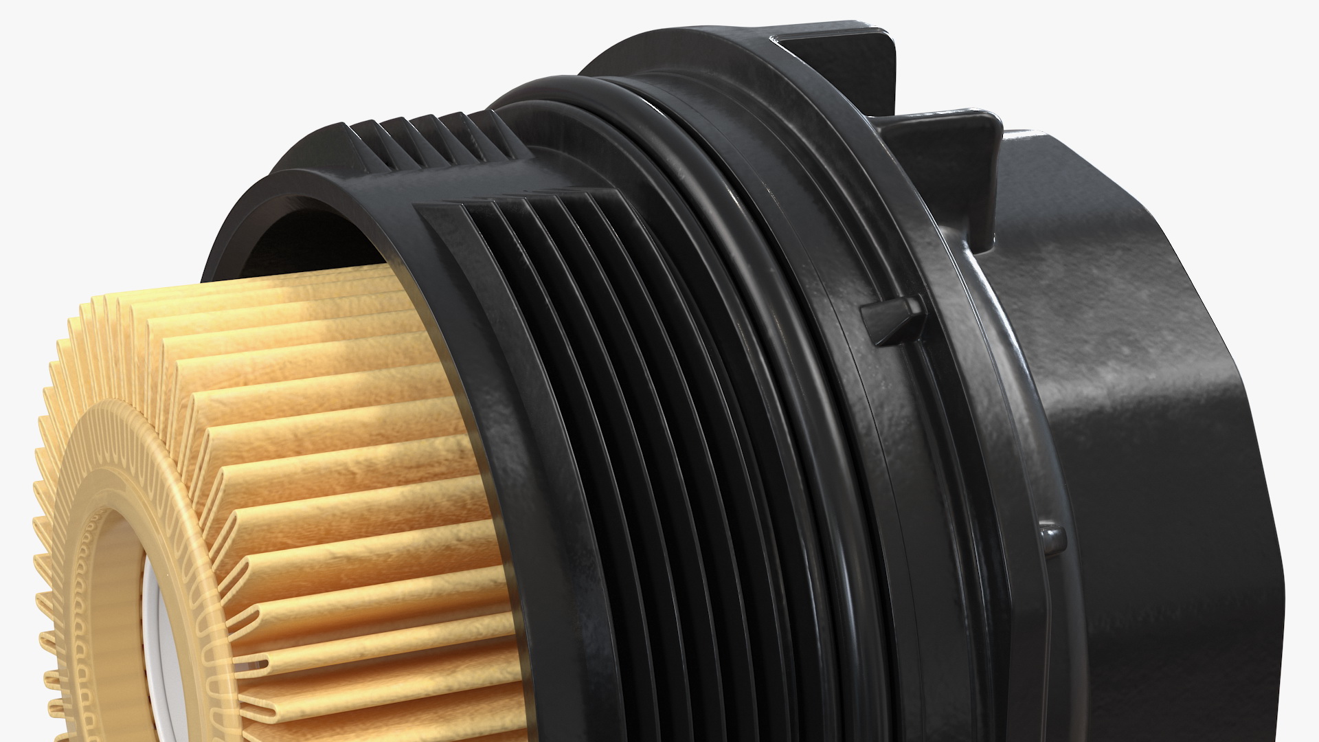 3D Oil Filter Housing with Filtering Element