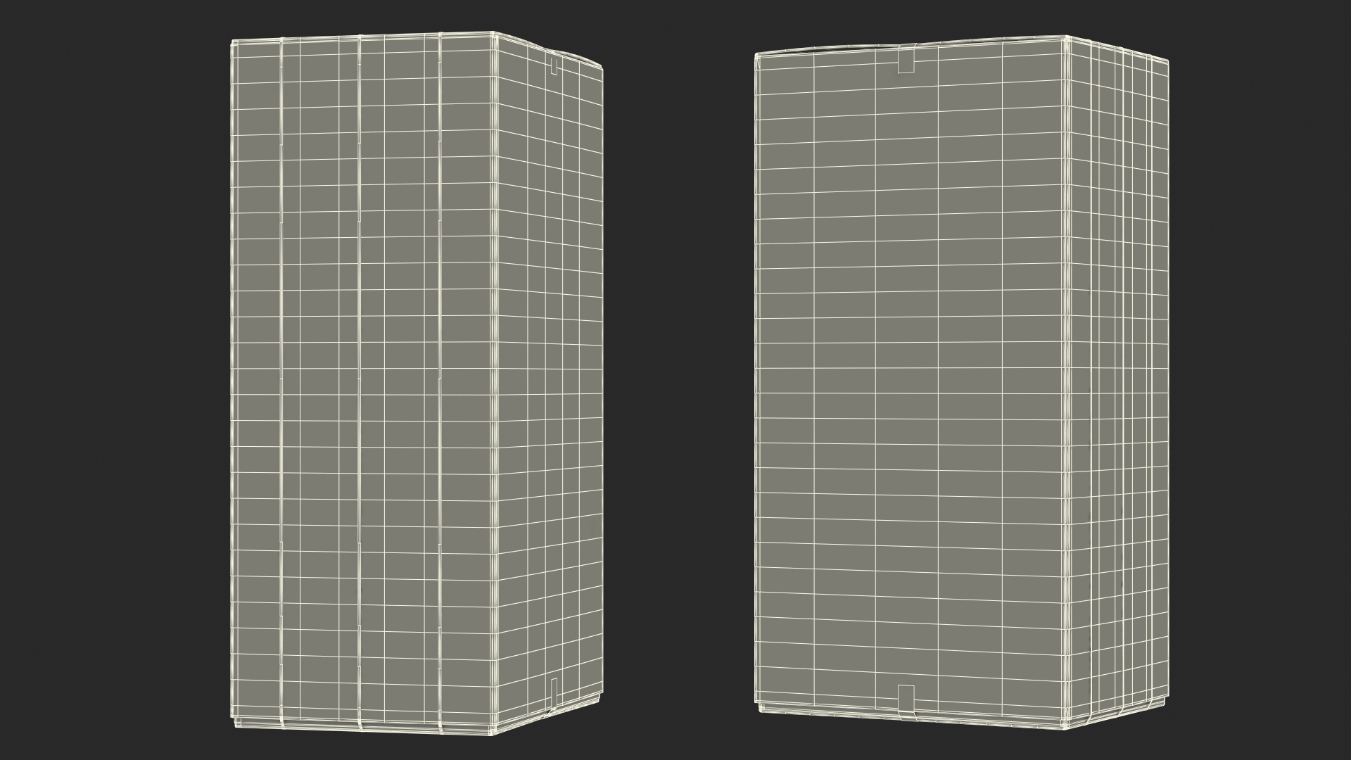 3D model Carton Refrigerator Package Box Old