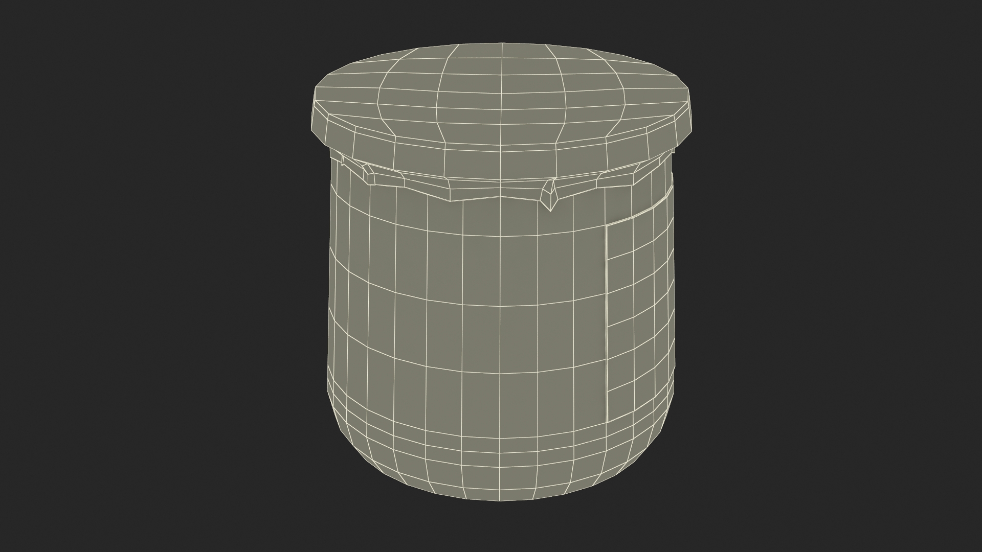 3D French Style Oui Yogurt Container Full model