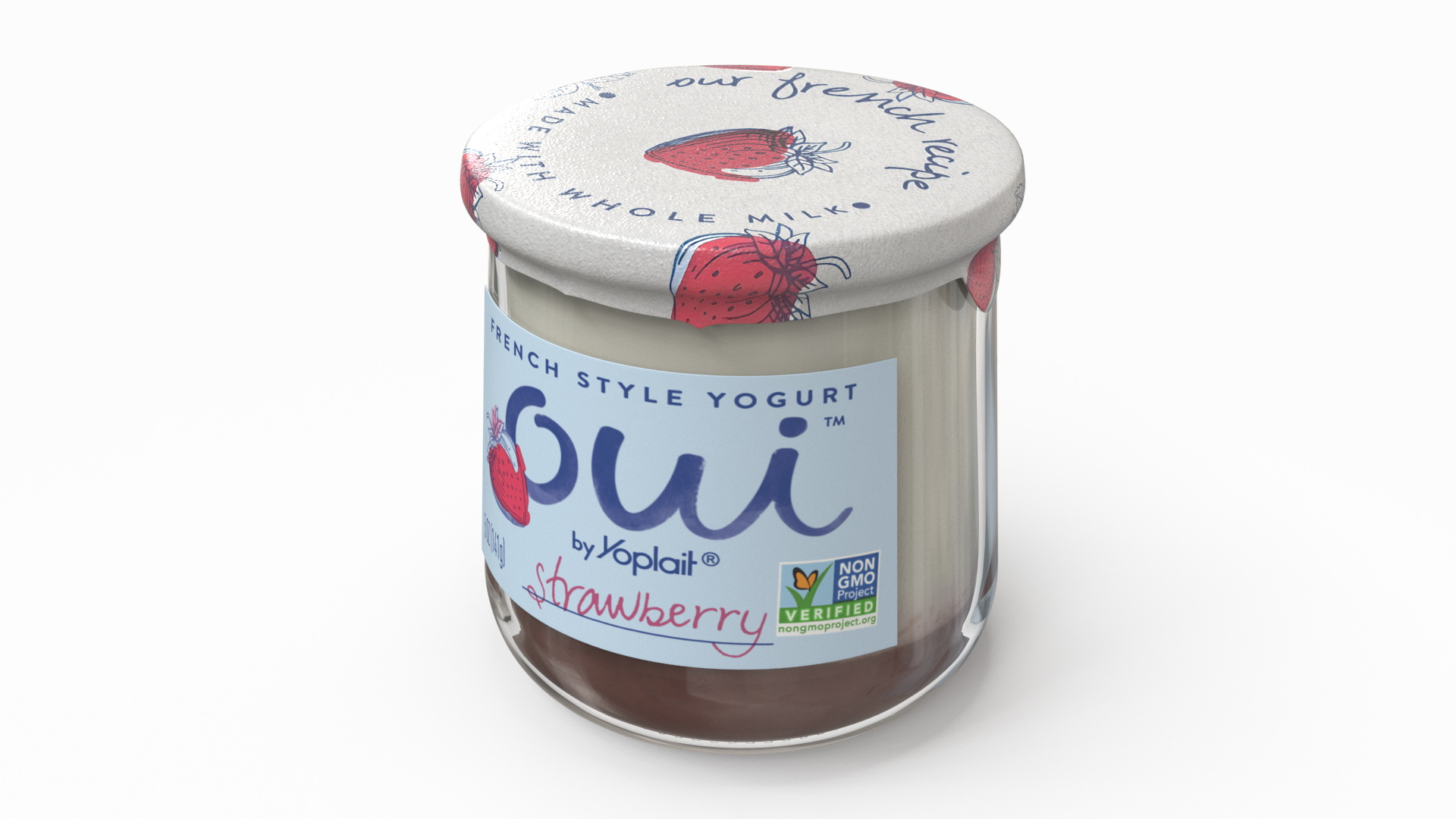 3D French Style Oui Yogurt Container Full model