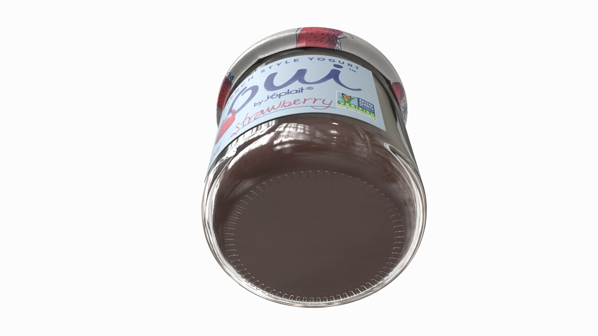 3D French Style Oui Yogurt Container Full model
