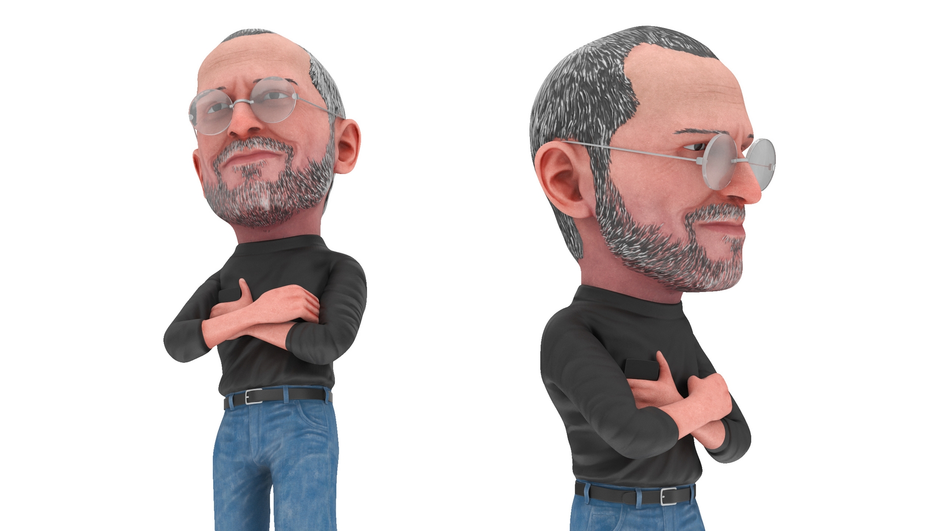 Steve Jobs Doll Standing Pose 3D model