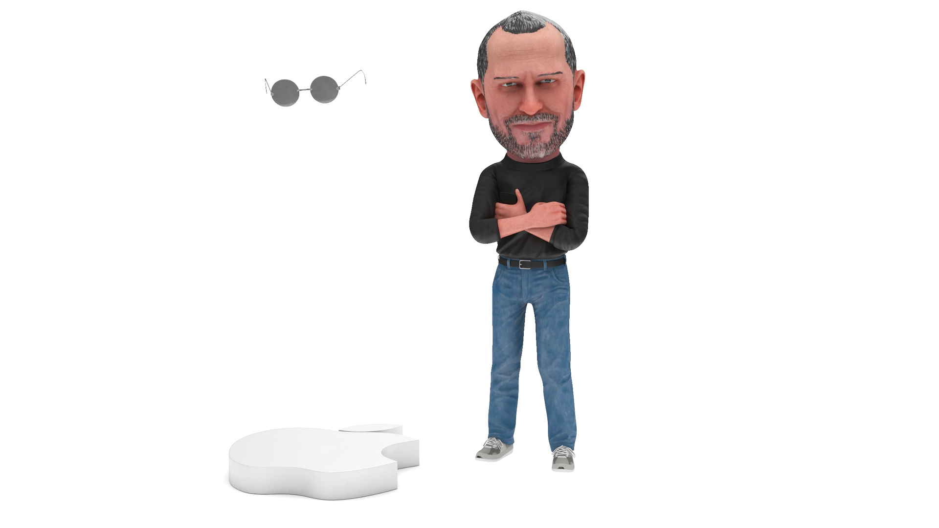 Steve Jobs Doll Standing Pose 3D model