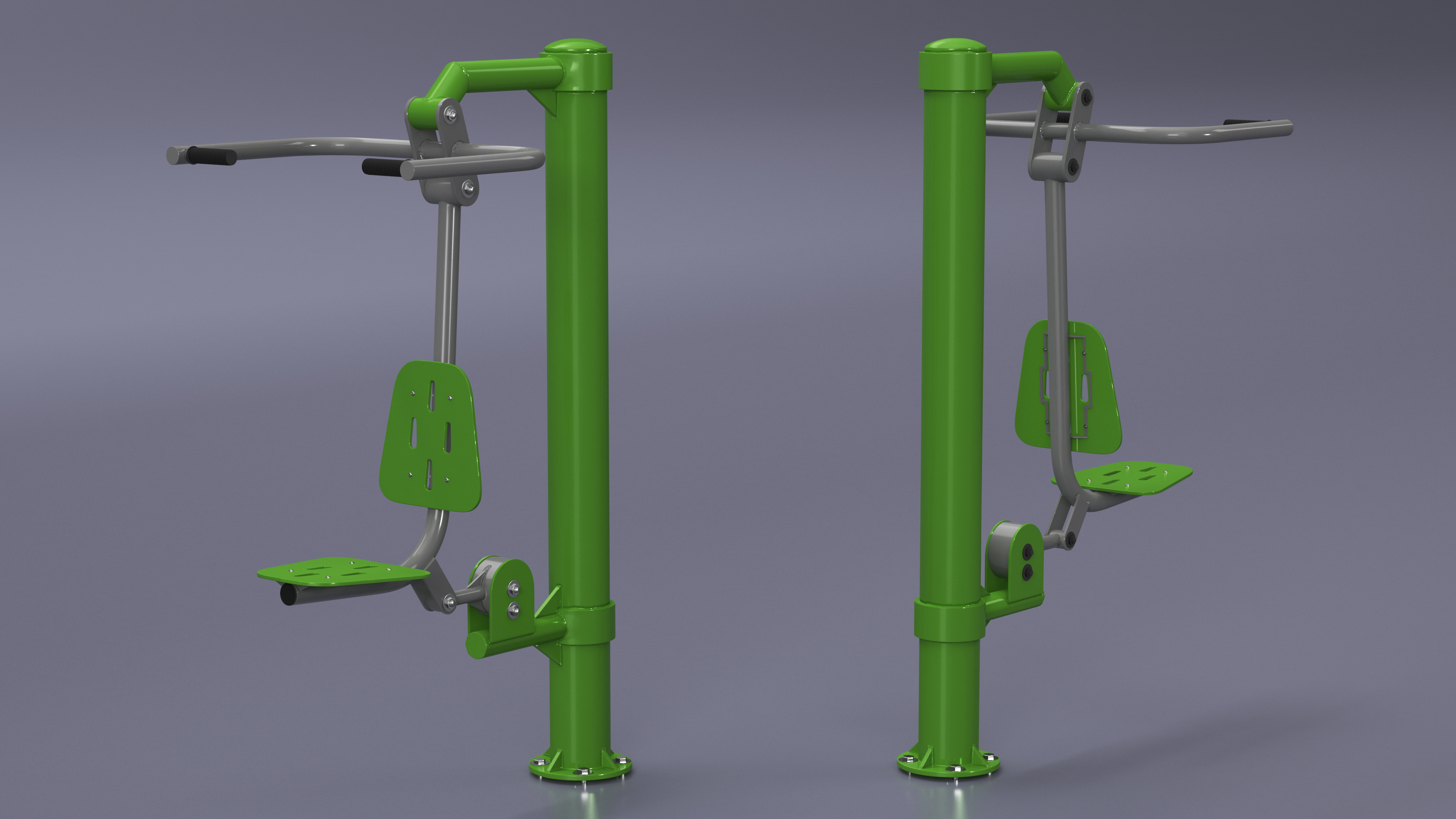 Pull Chair Green Outdoor Trainer 3D