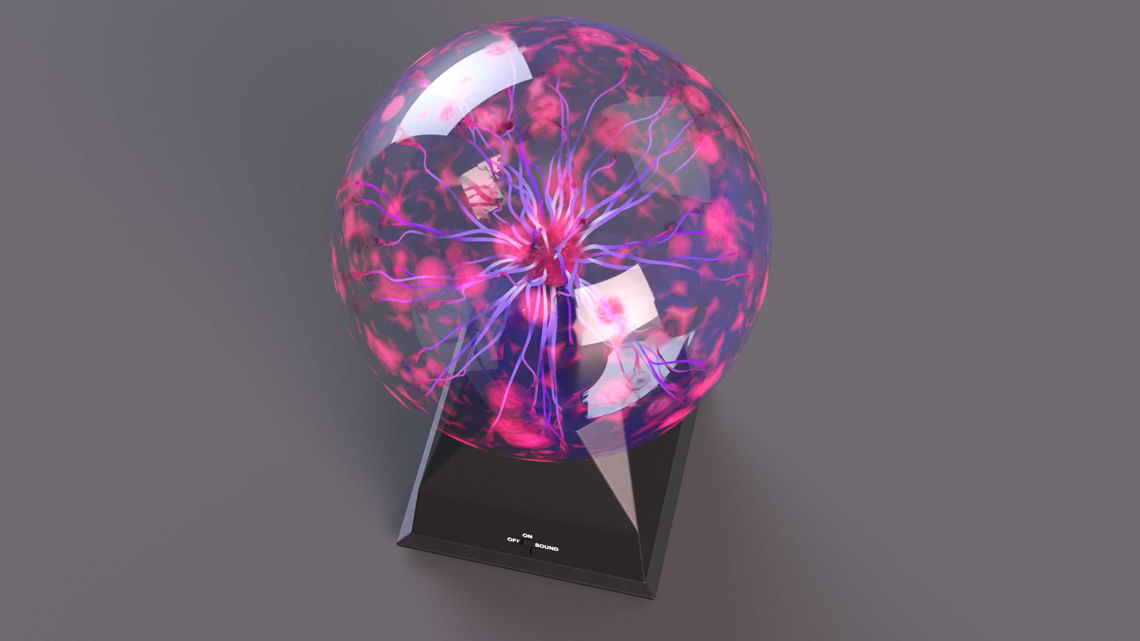 Plasma Ball Table Lamp 3D
