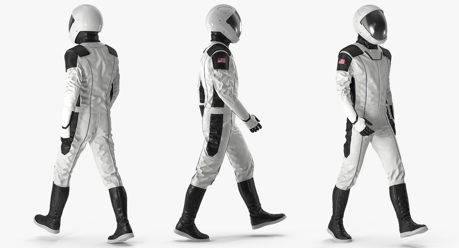 3D Futuristic Astronaut Space Suit Rigged model