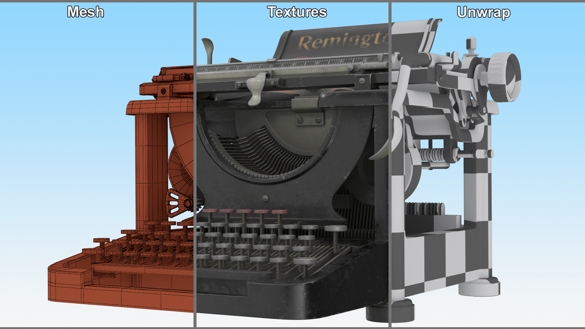 Typewriter Remington 10 1923 Old 3D