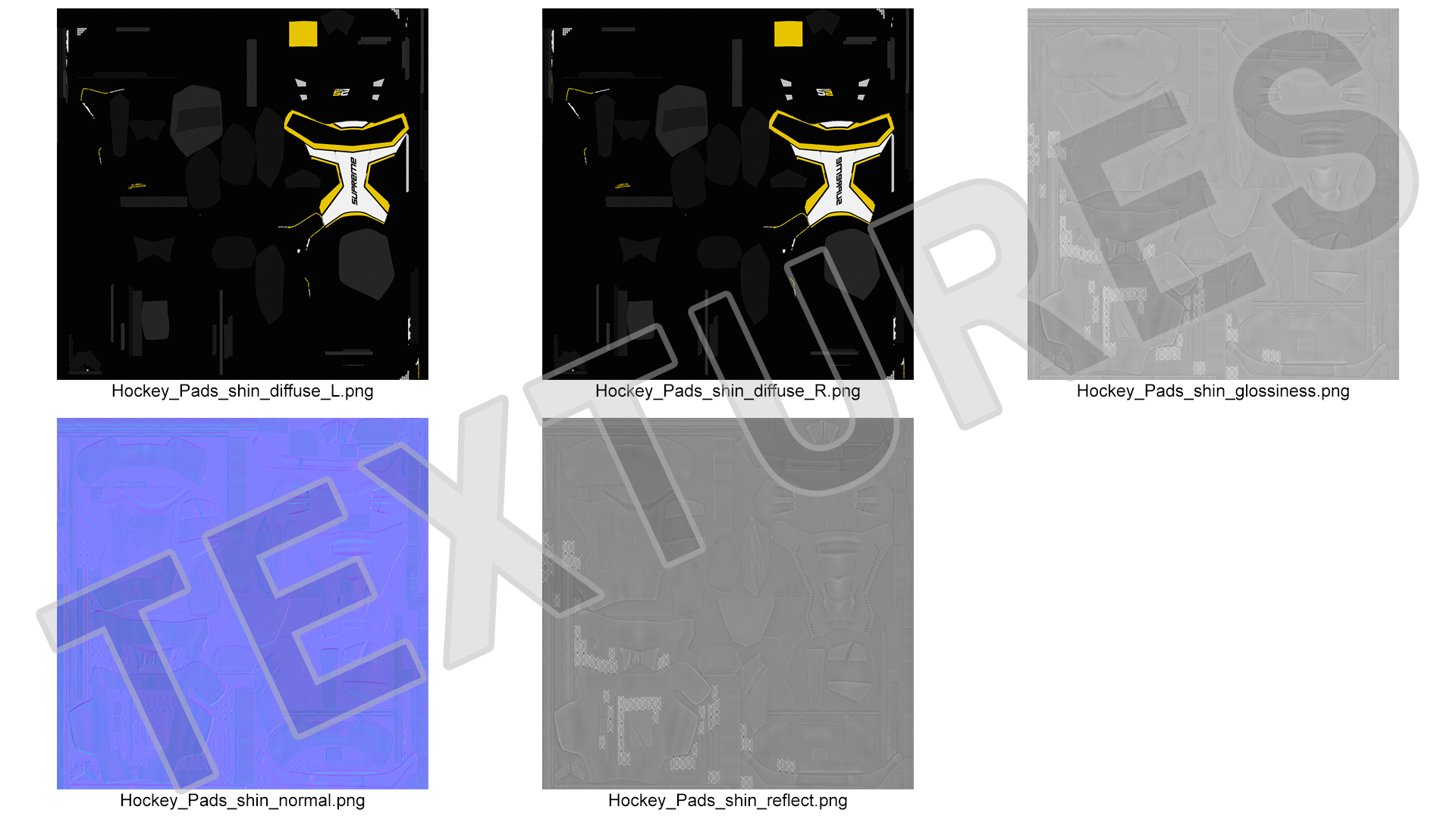 3D model Hockey Shin Pads Pro