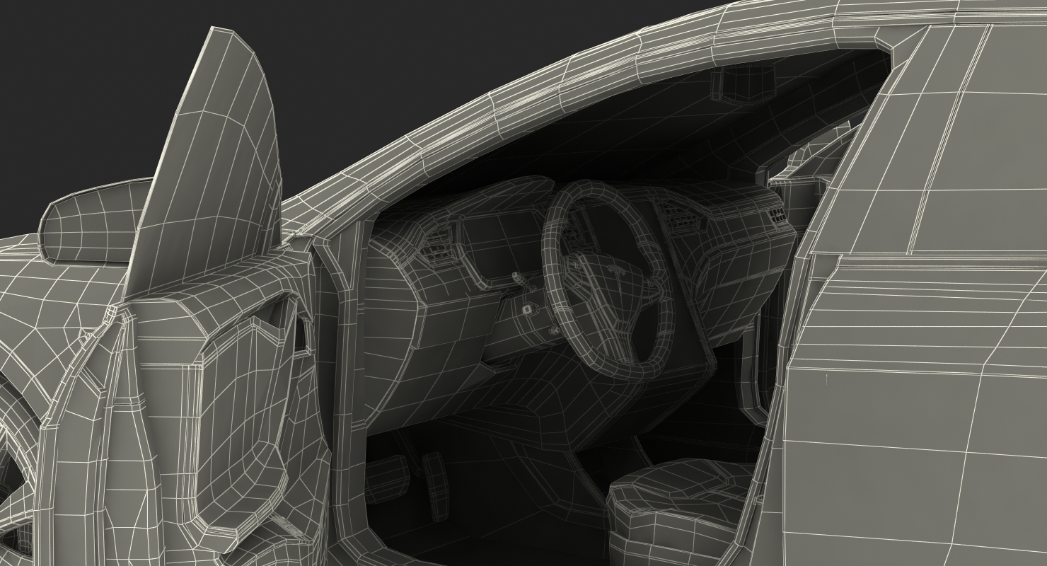 3D Tesla Model S P100D 2017 Rigged