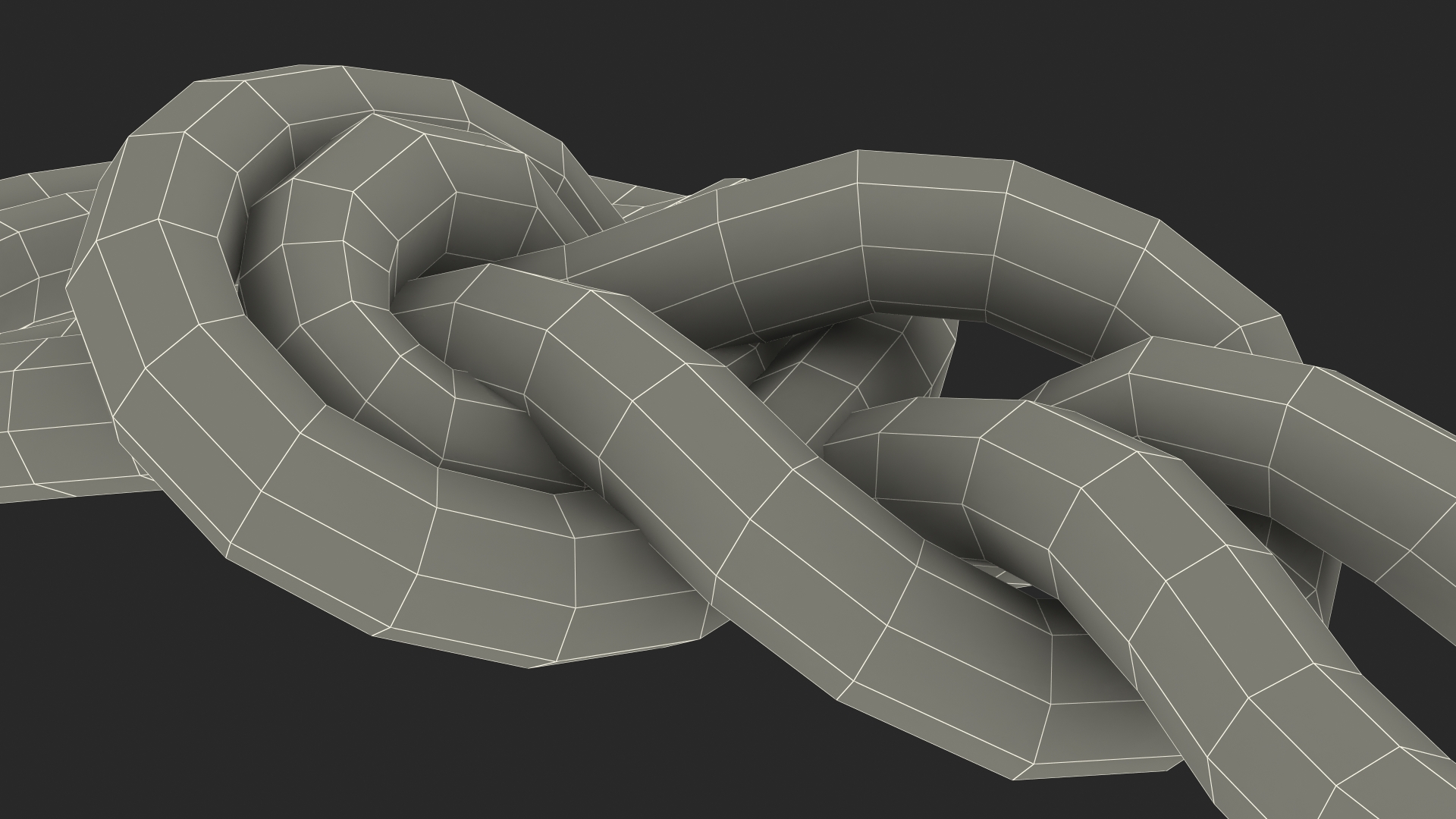 3D Bowline on a Bight Knot Rope model