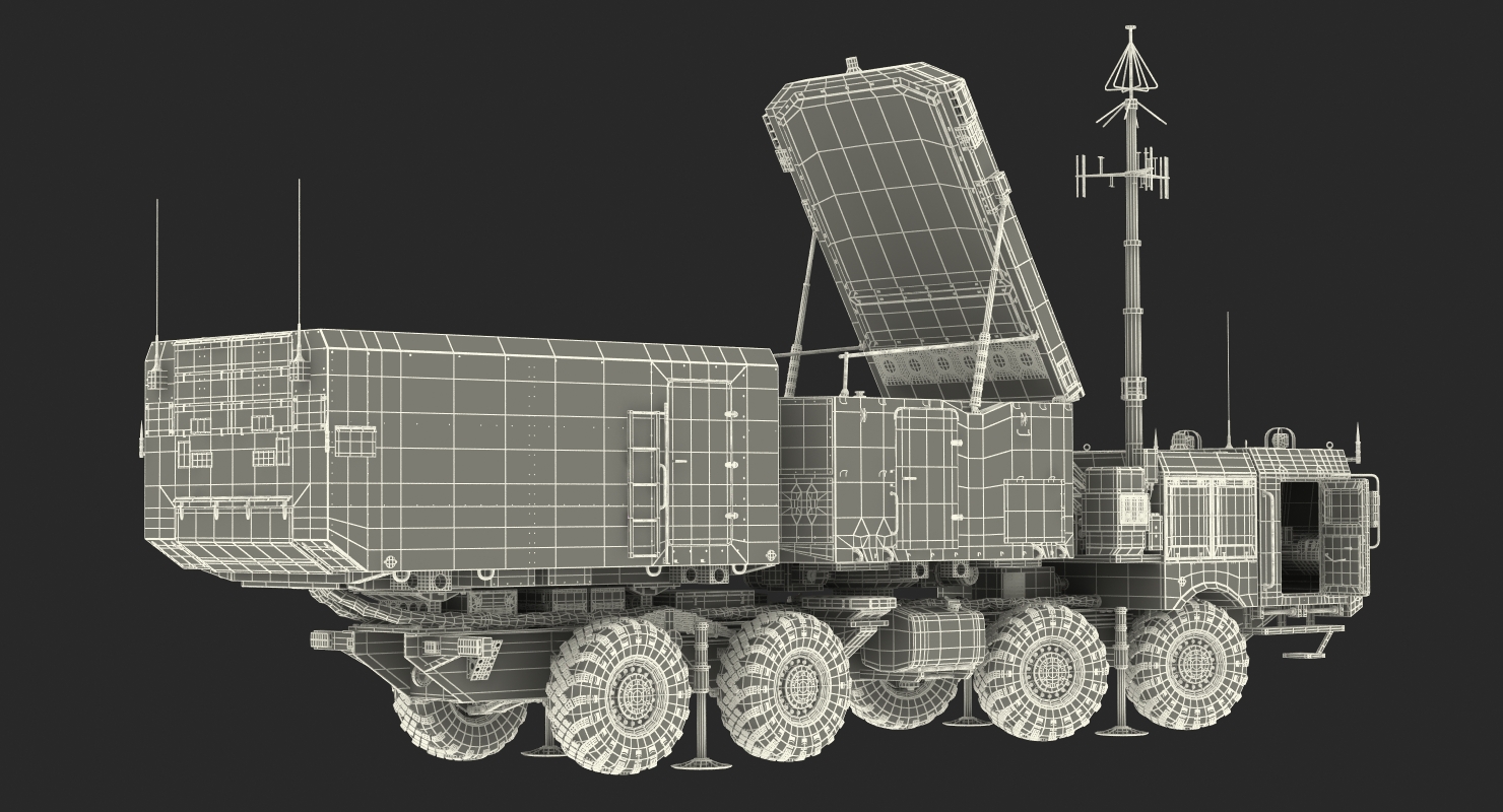 3D model Multi Functional Radar 92n2e for S 400 Rigged