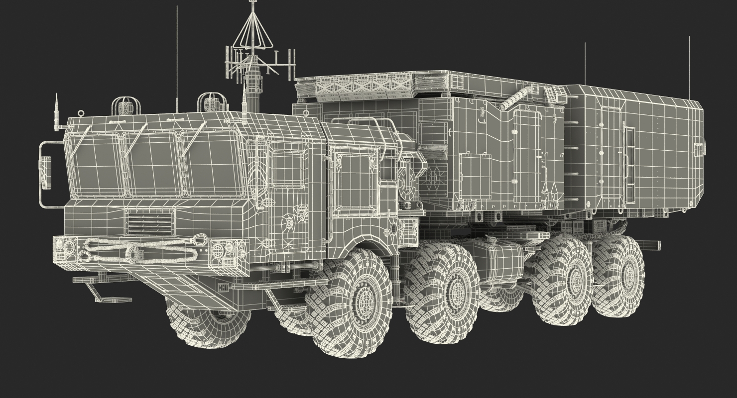 3D model Multi Functional Radar 92n2e for S 400 Rigged