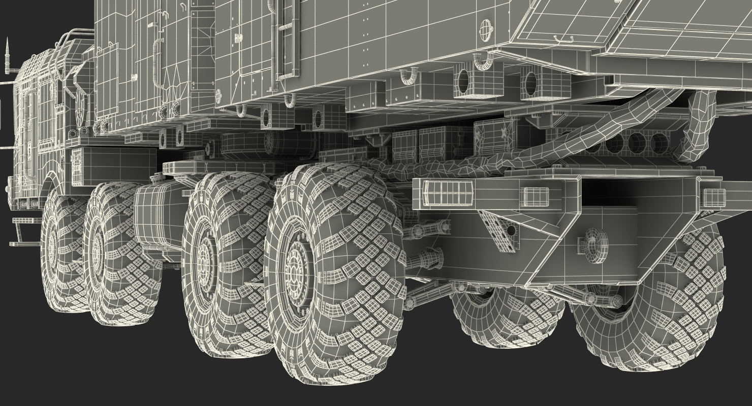 3D model Multi Functional Radar 92n2e for S 400 Rigged