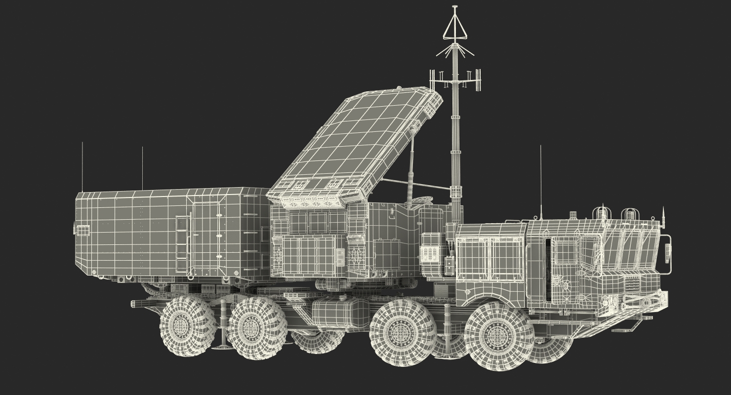 3D model Multi Functional Radar 92n2e for S 400 Rigged