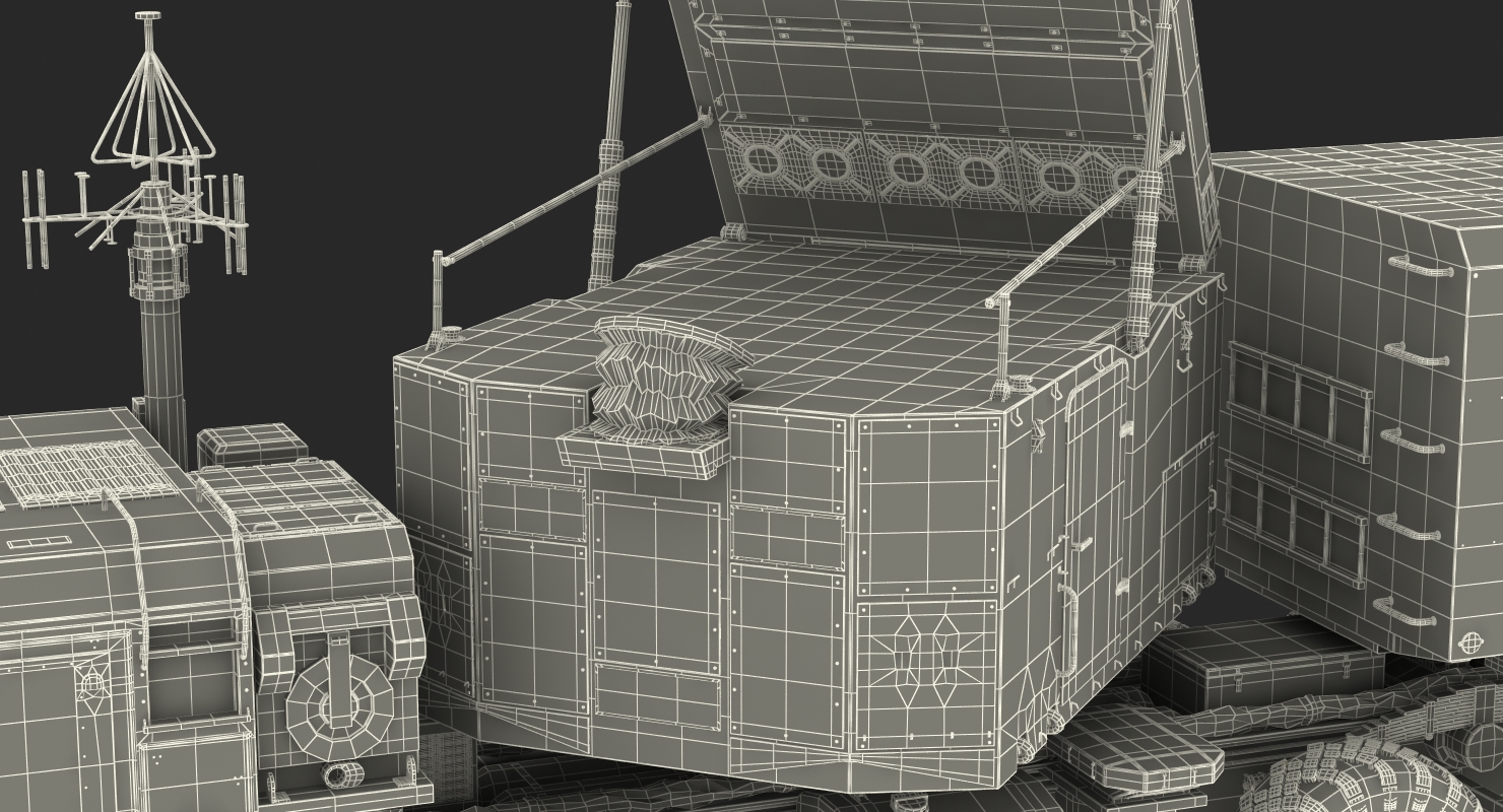 3D model Multi Functional Radar 92n2e for S 400 Rigged