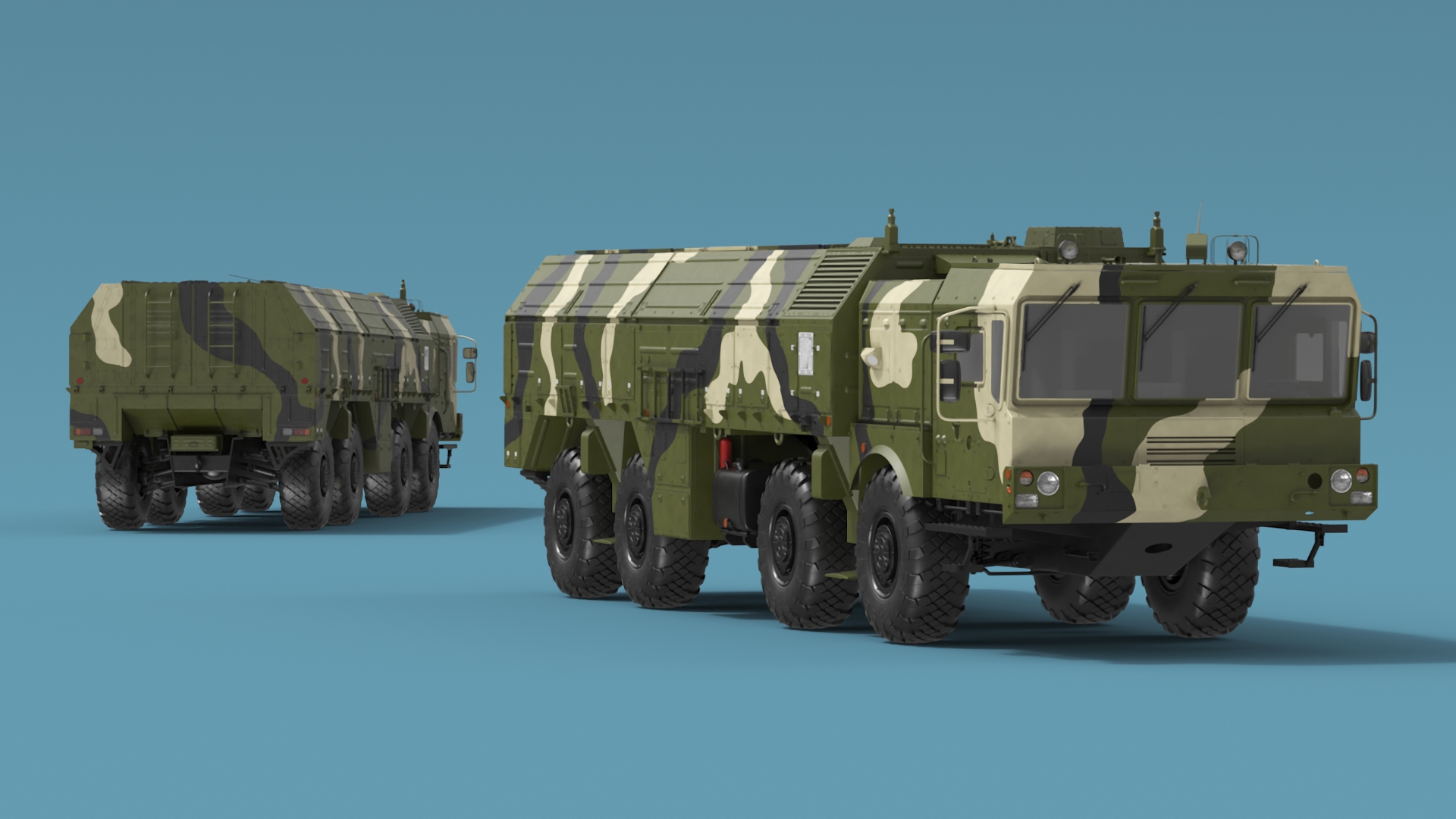 Iskander SS-26 Stone in Camouflage Colored 3D