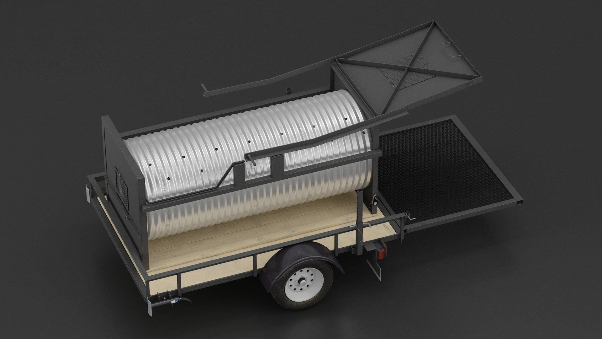 3D Culvert Style Bear Trap model