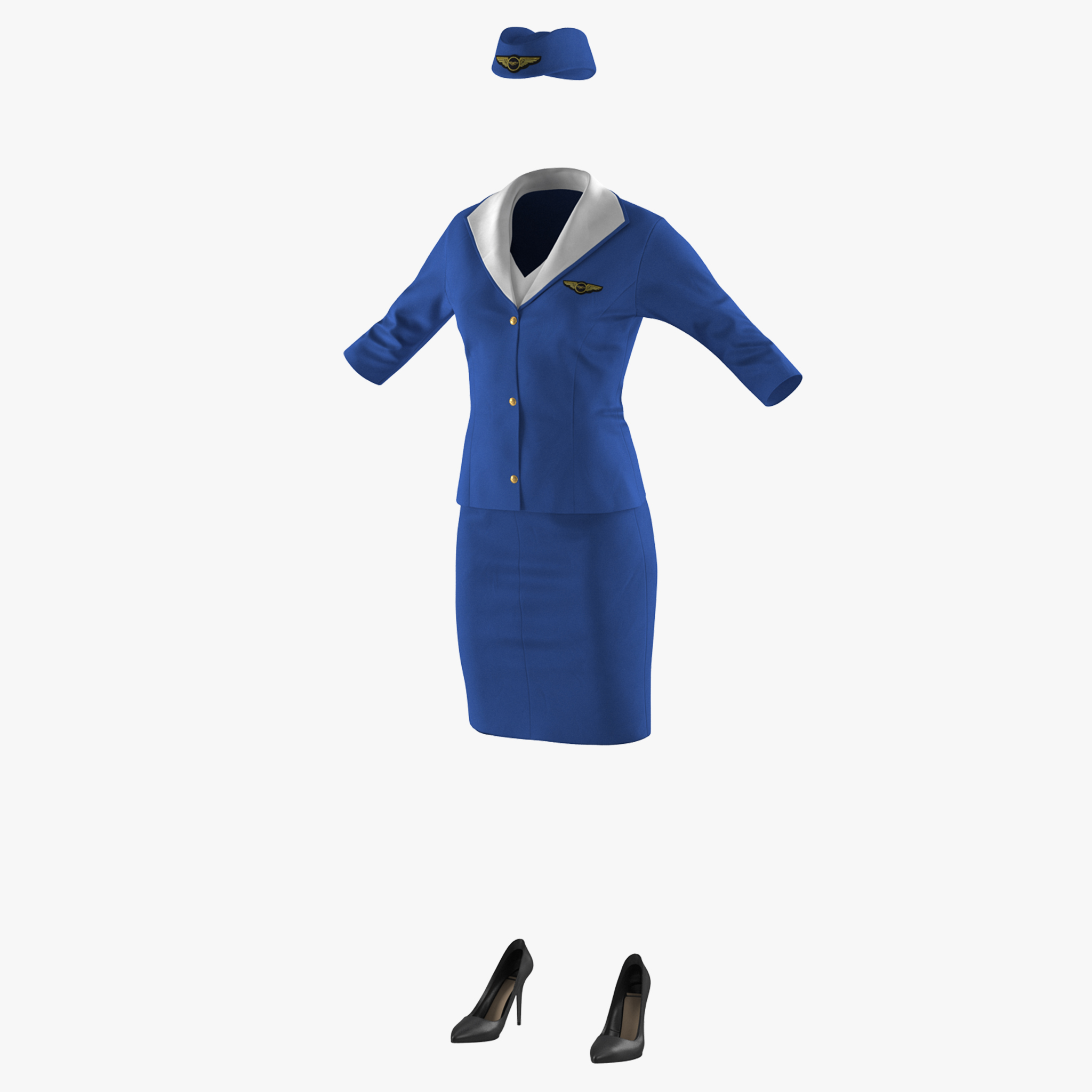 Stewardess Uniform 3D Model
