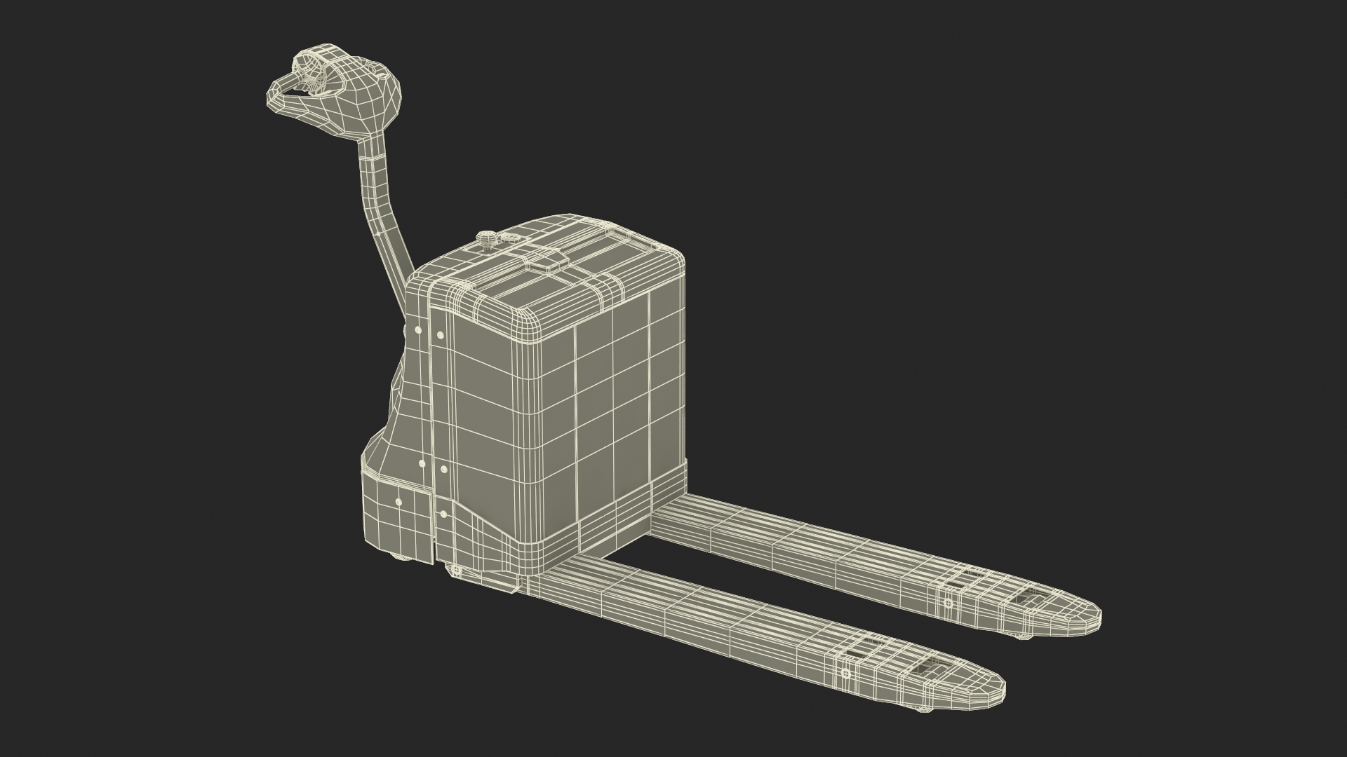3D model Warehouse Worker with Electric Pallet Jack and Bulk Bag on Pallet