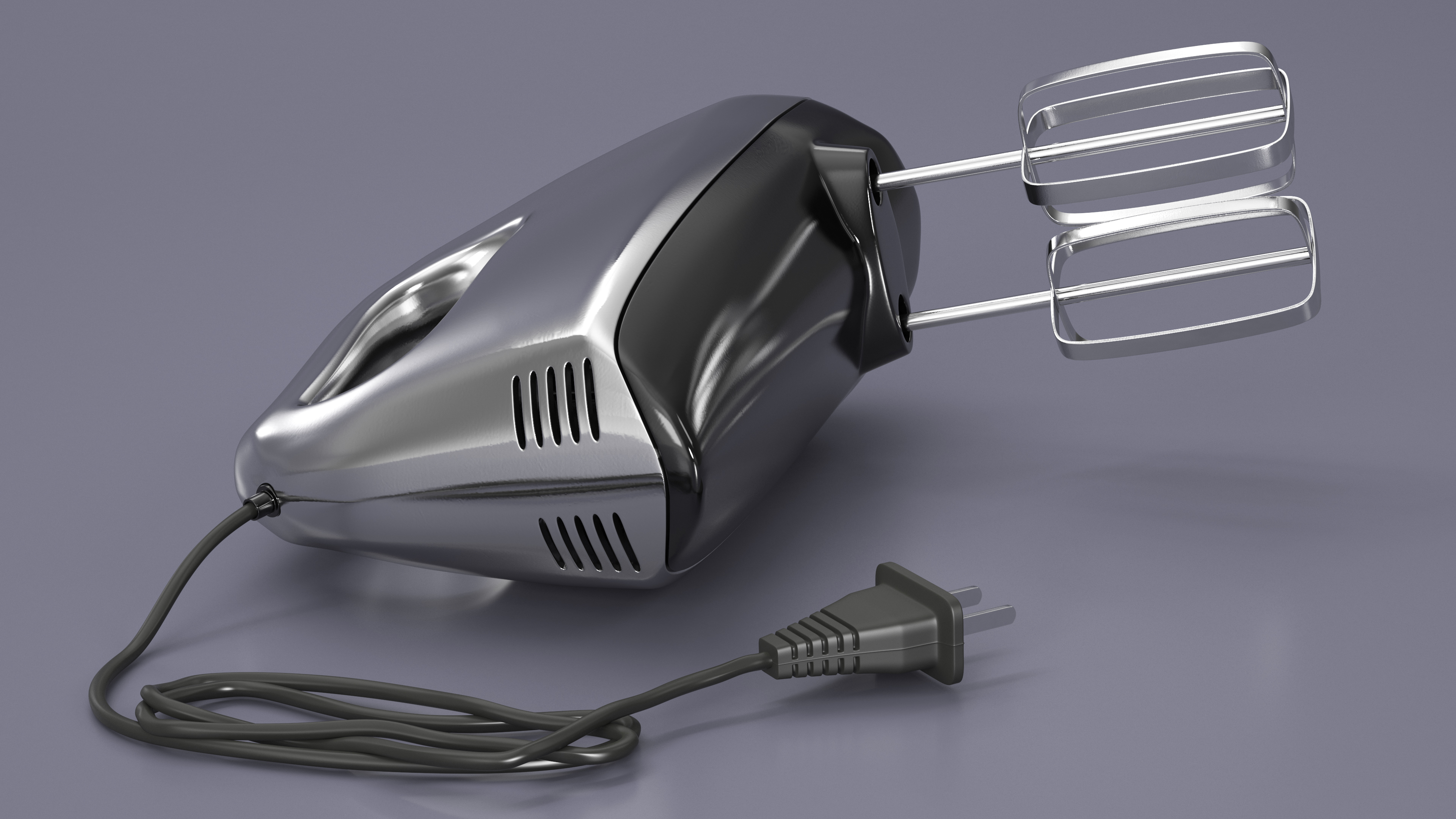Hand Mixer Chrome 3D