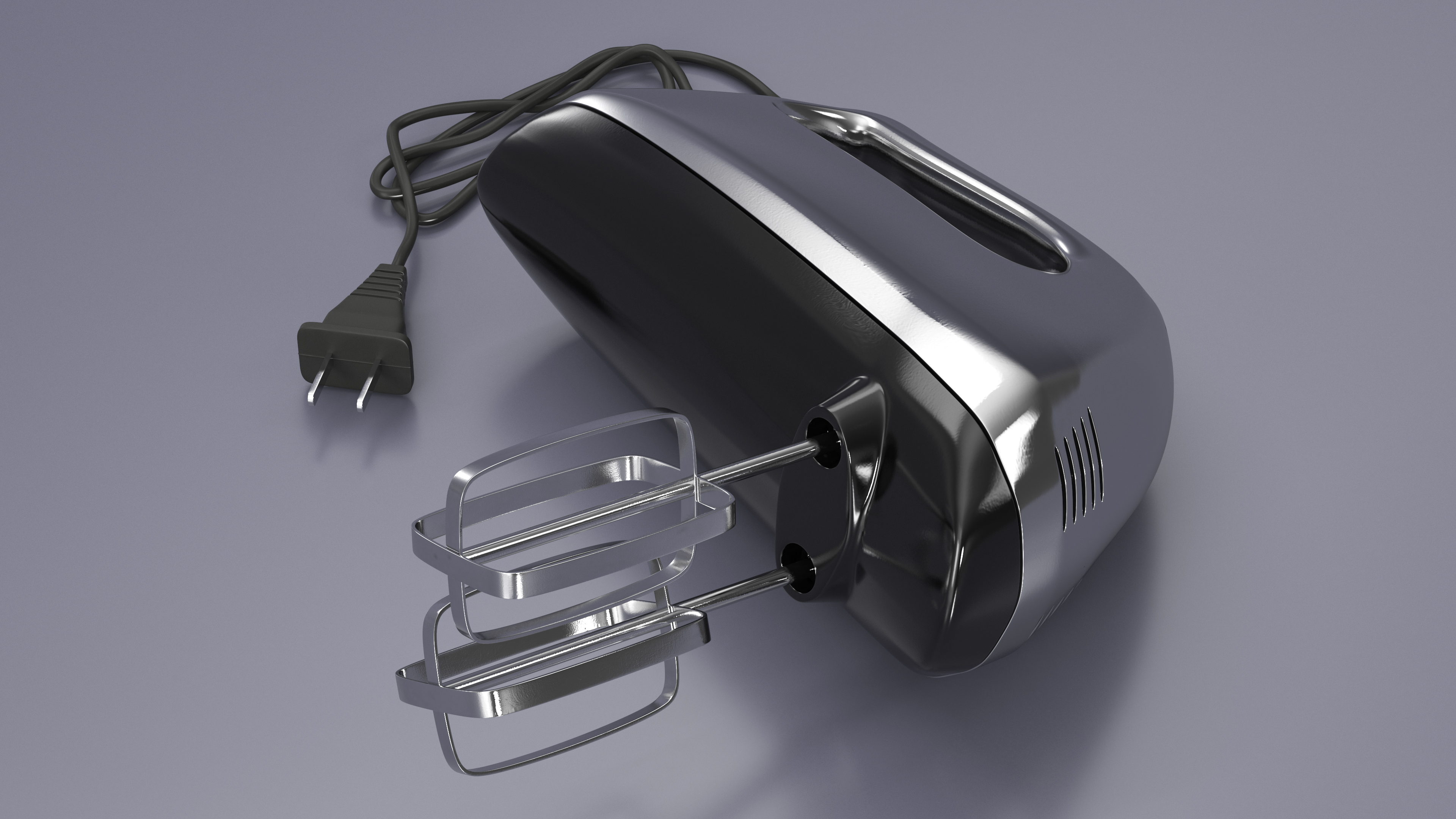 Hand Mixer Chrome 3D