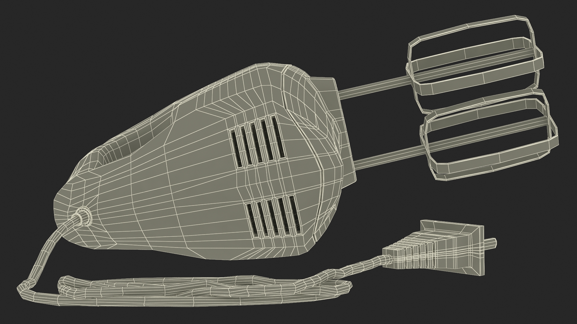 Hand Mixer Chrome 3D