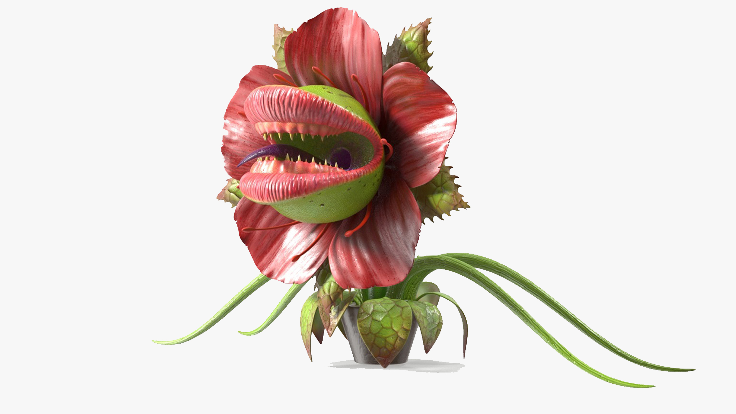 Halloween Monster Plant Rigged for Cinema 4D 3D model