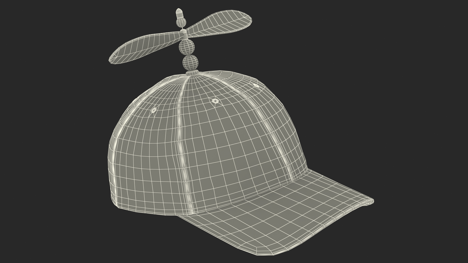Multi Colored Propeller Cap 3D