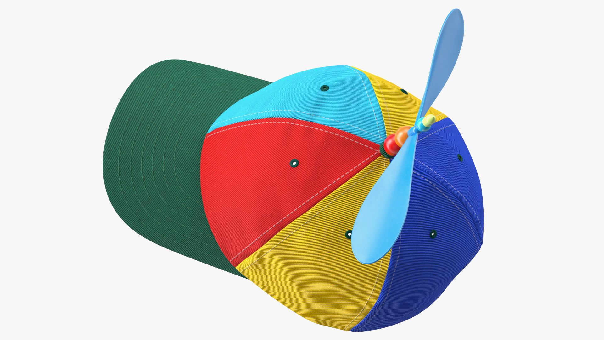 Multi Colored Propeller Cap 3D