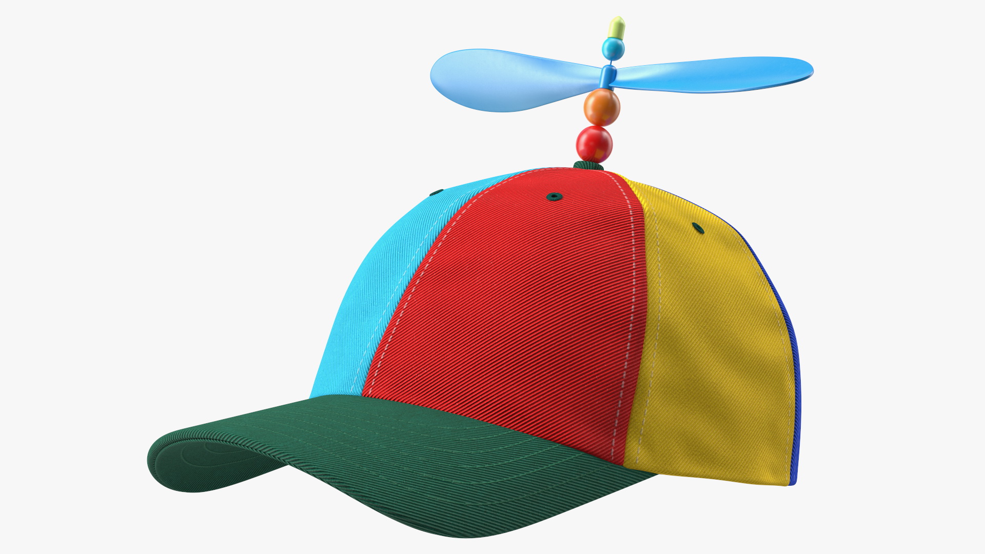 Multi Colored Propeller Cap 3D
