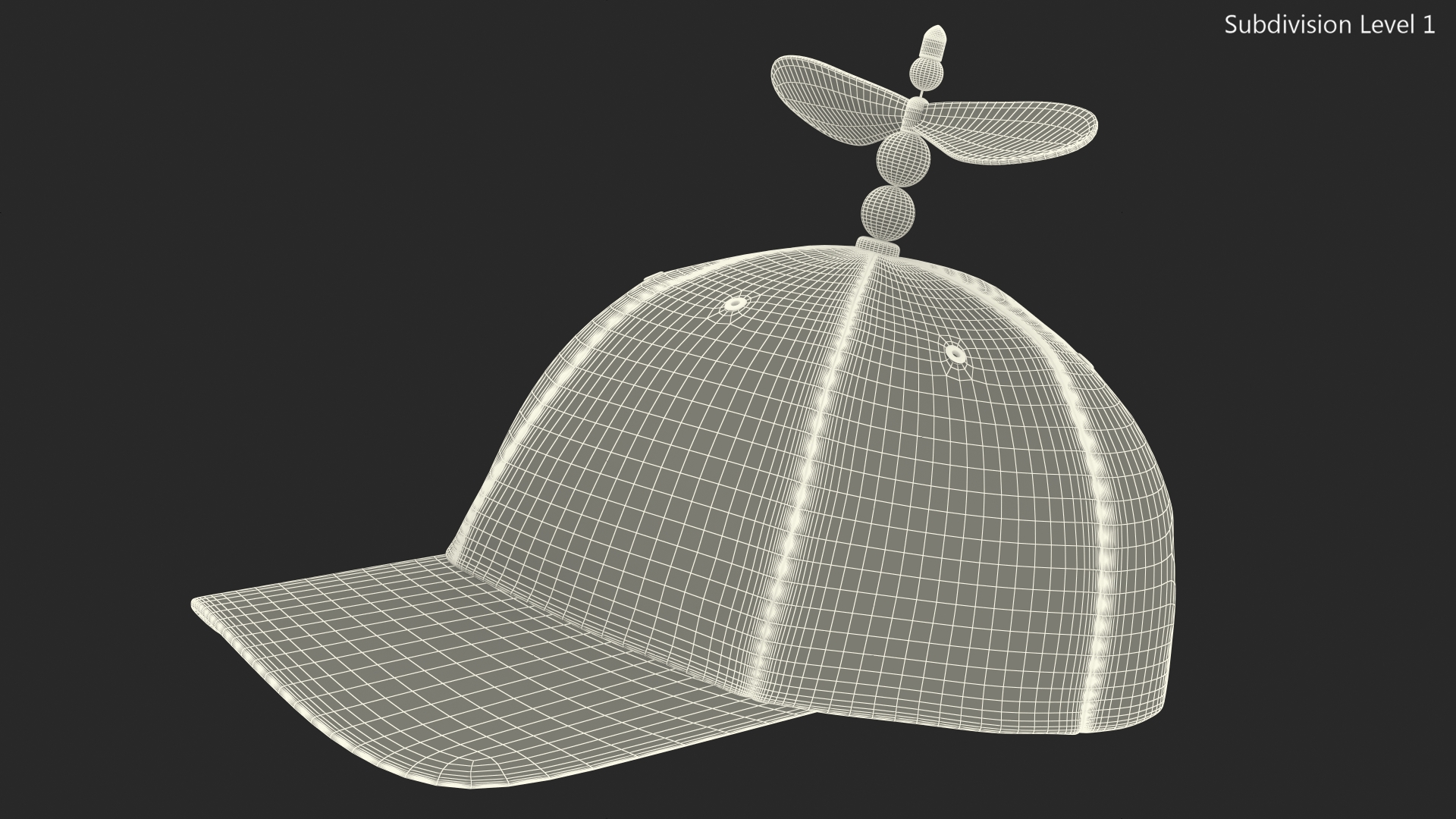 Multi Colored Propeller Cap 3D