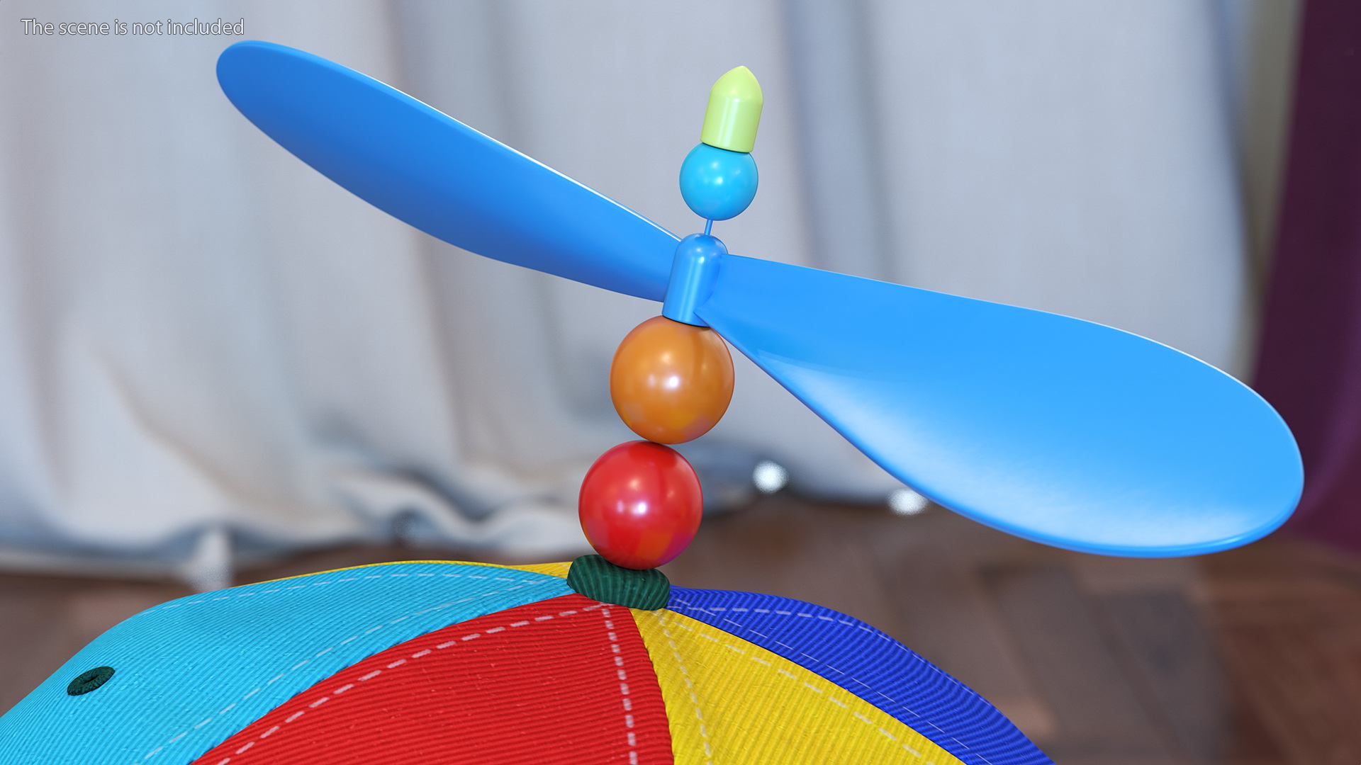 Multi Colored Propeller Cap 3D