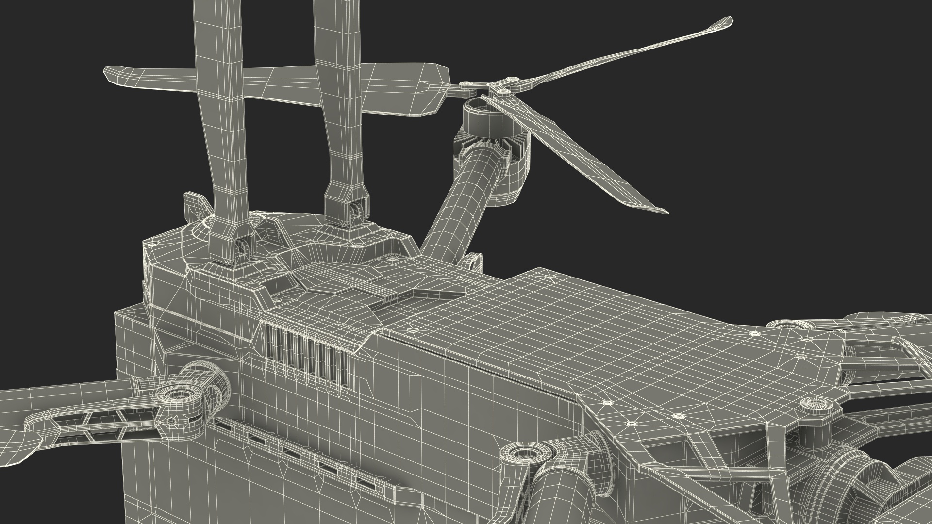 3D Autonomous Drone Skydio X2 Rigged model