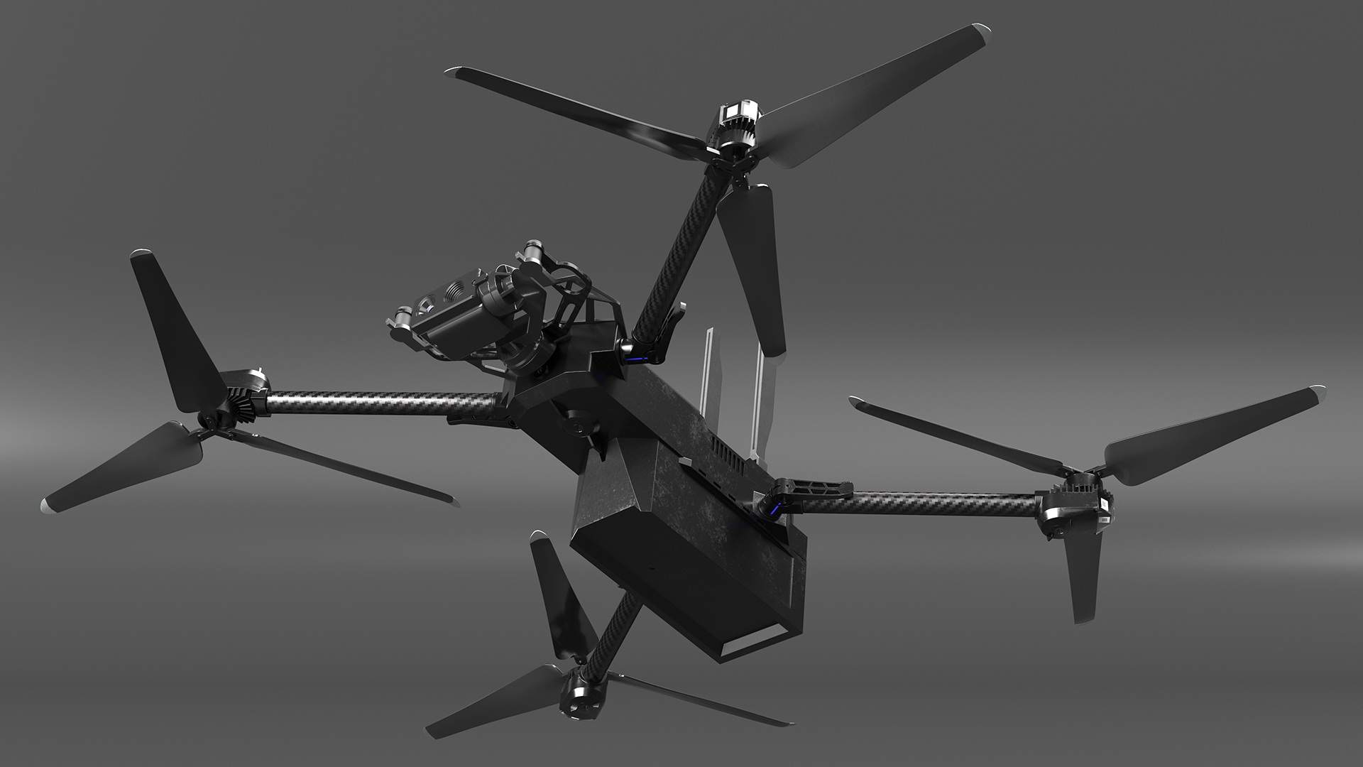 3D Autonomous Drone Skydio X2 Rigged model
